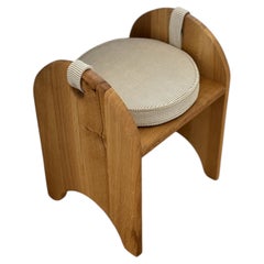 Oak Kyoto Stool with LARSEN TATAMI cushion by Fosfeen Handcrafted, Made to Order