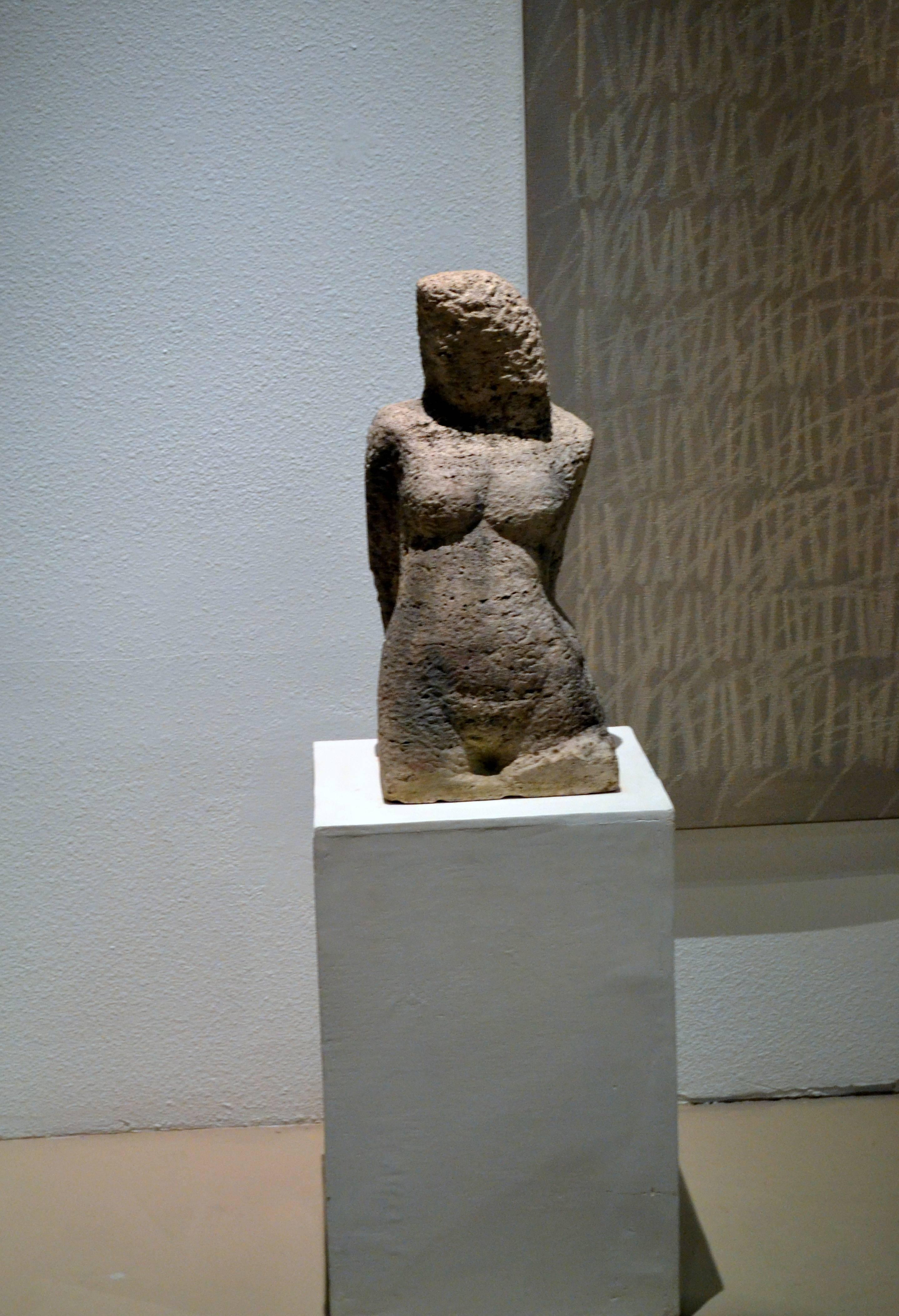 This absolutely exceptional and elegant sculpture of a female head and torso. Carved out of stone and worn over time, are but a few of its special characteristics that define this work of art. So, whatever its origin, there is no denying the beauty