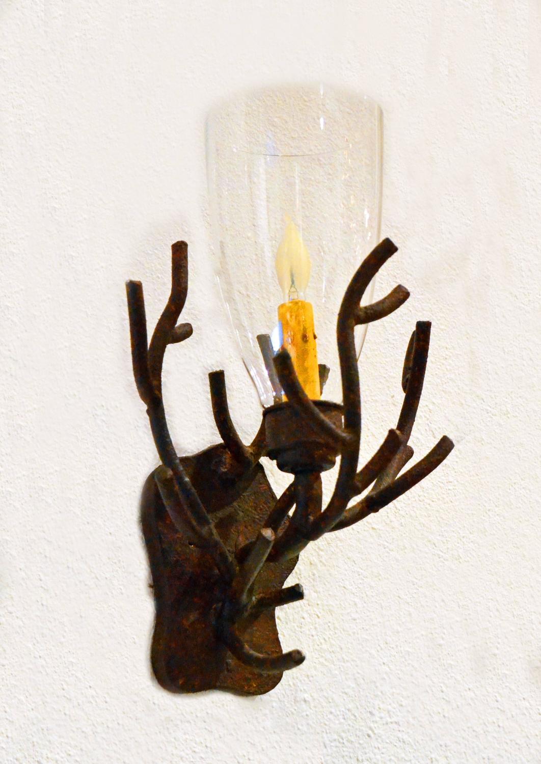 Vintage Bruce Eicher Metal Twig Sconces at 1stdibs