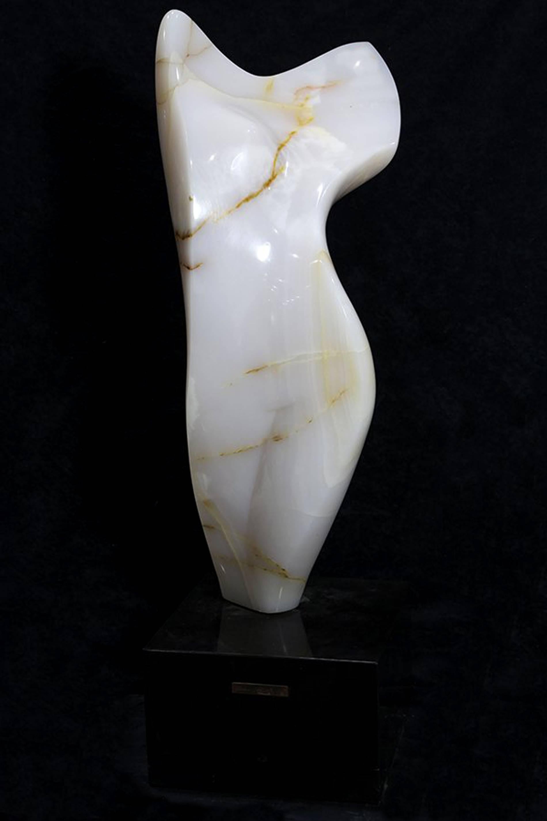 Carved Vintage Abstract Turkish Onyx Torso by Robert I. Russin