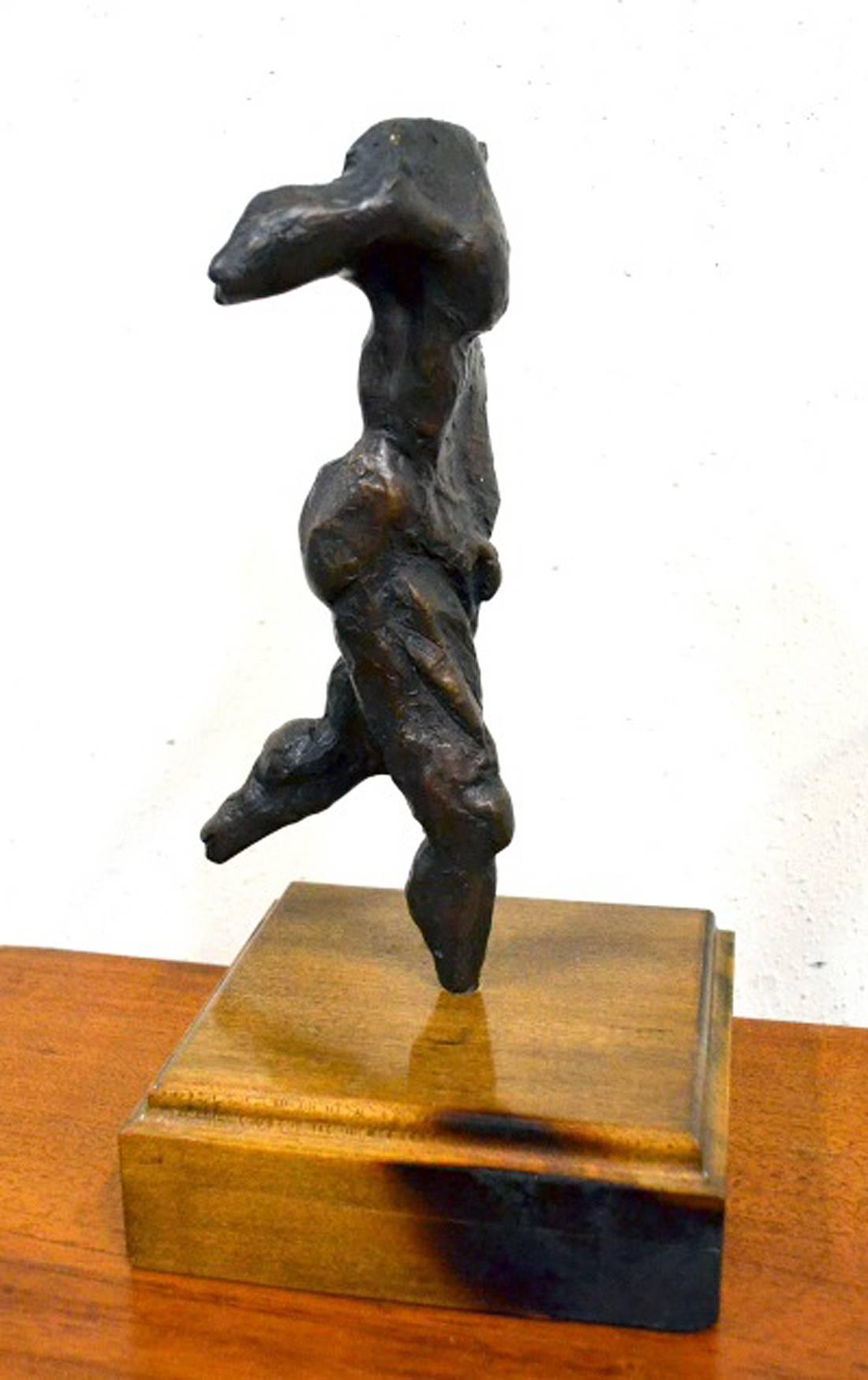 Cast Abstract Figurative Bronze by Harold Kaplan For Sale