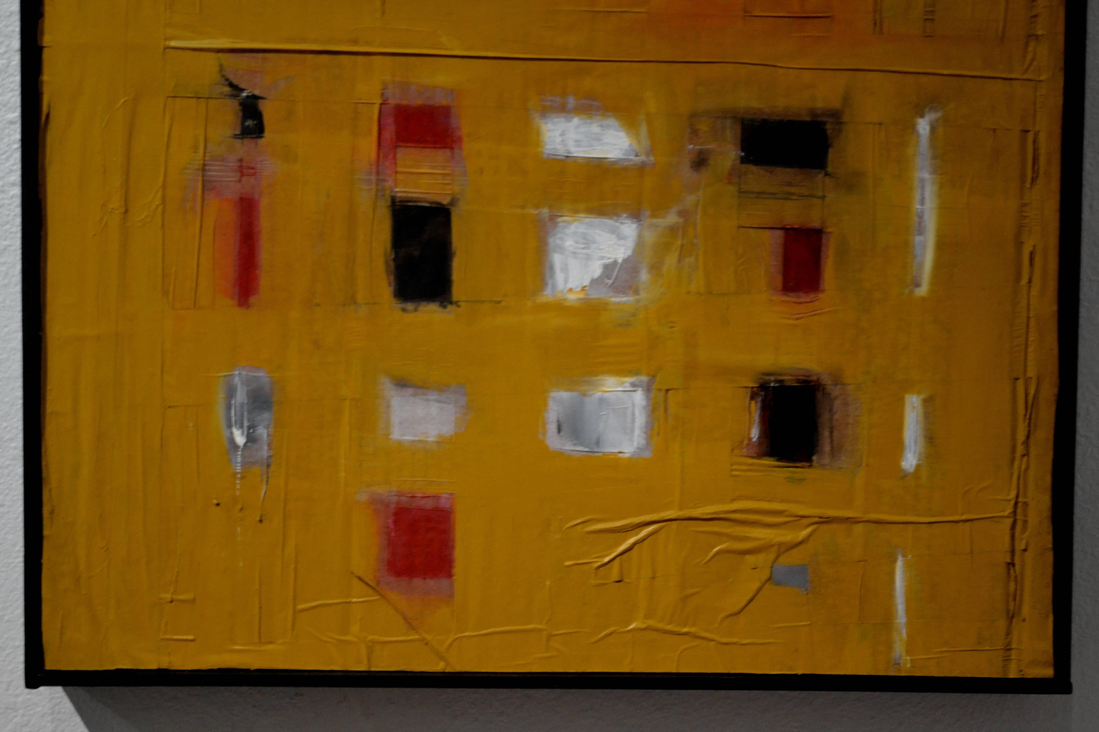 Painted Abstract Mixed-Media Painting by Artist John Luckett For Sale