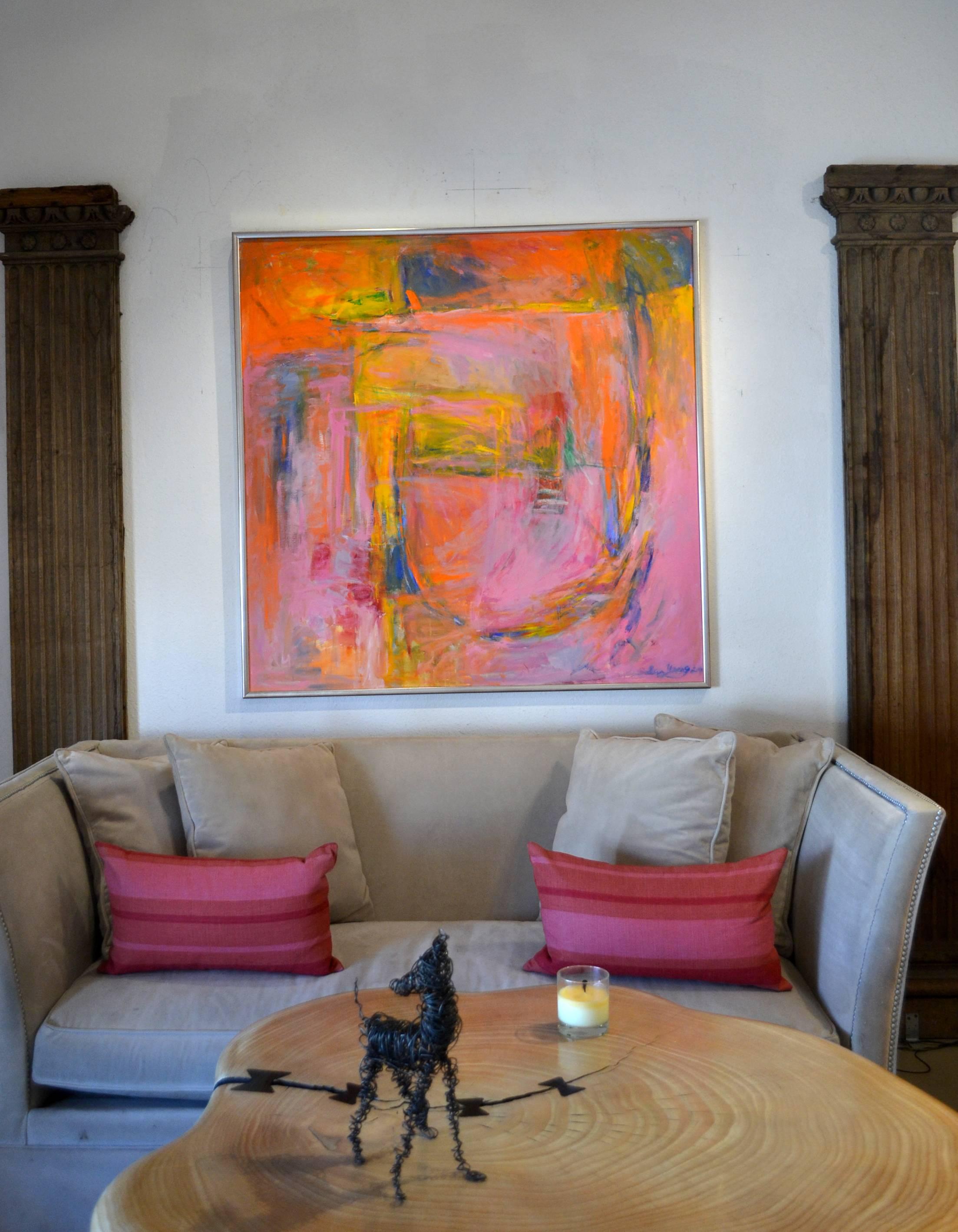 American Large Abstract Painting titled PASSIONATE by Artist Sean Young  For Sale