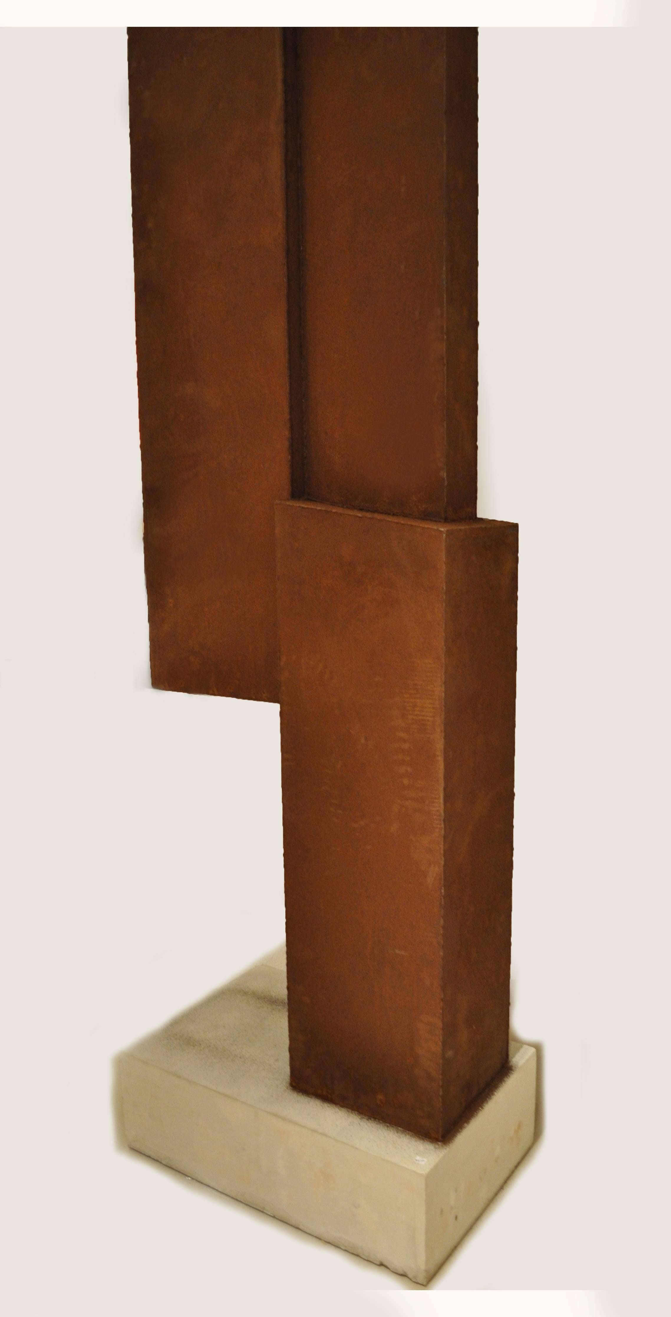 California artist Scott Donadio, a highly respected and coveted artist who creates the most beautiful sculptures from steel, wood and various stones such as marble and alabaster. 

This monumental piece is fabricated out of core 10 steel which is
