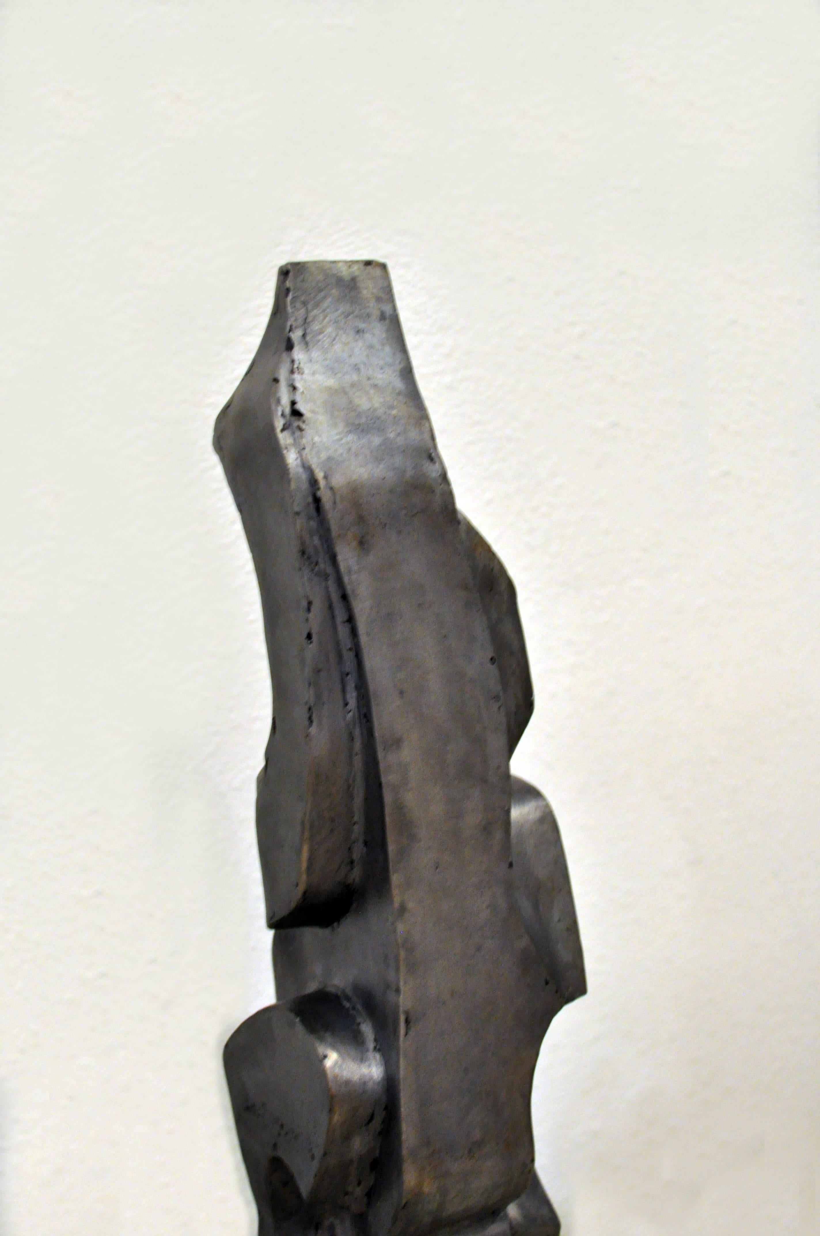 American Abstract Steel Sculpture Titled Steel Avatar by Artist Scott Donadio