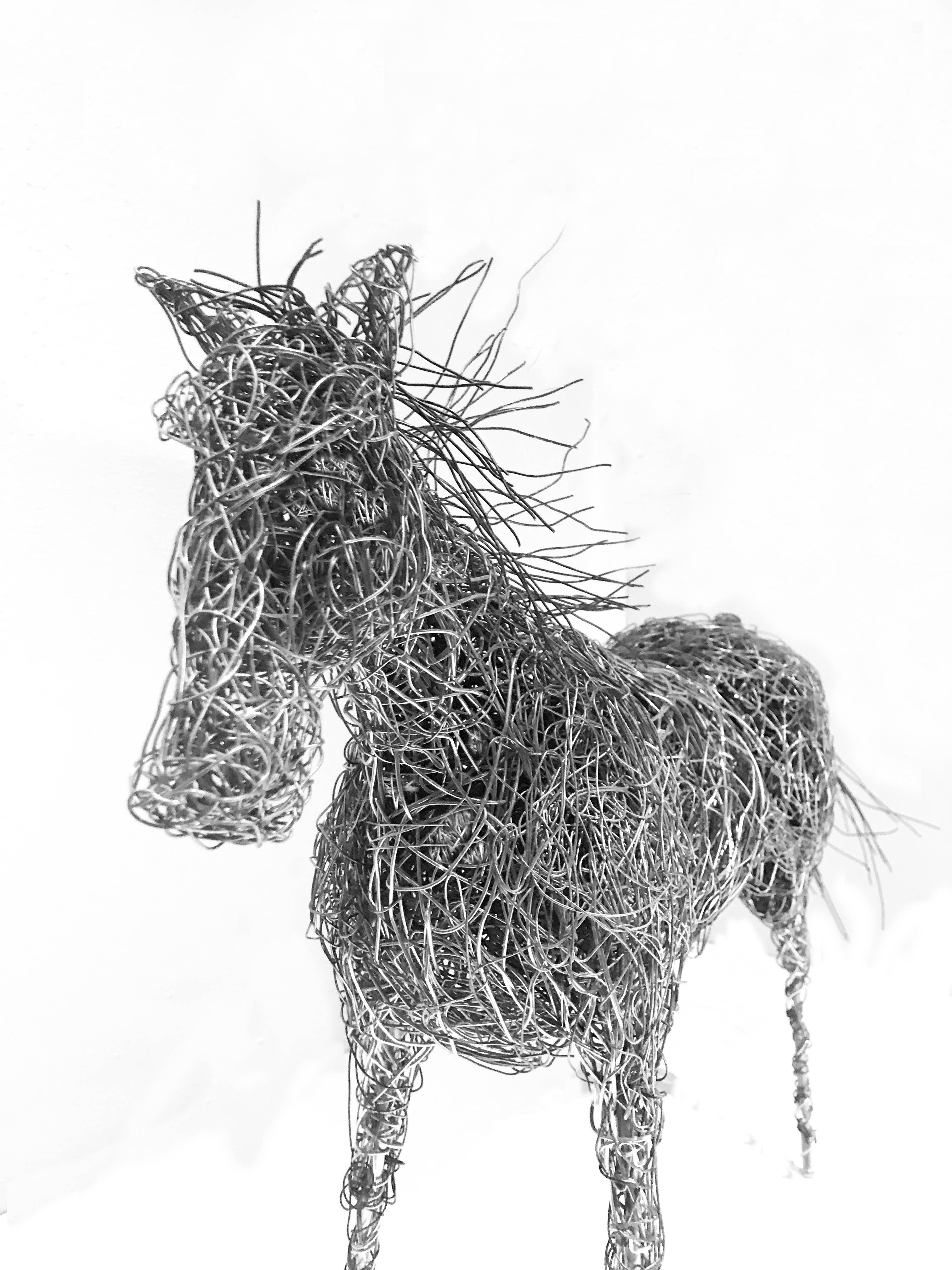 American Wire Horse Sculpture by Artist Bob Tuffin