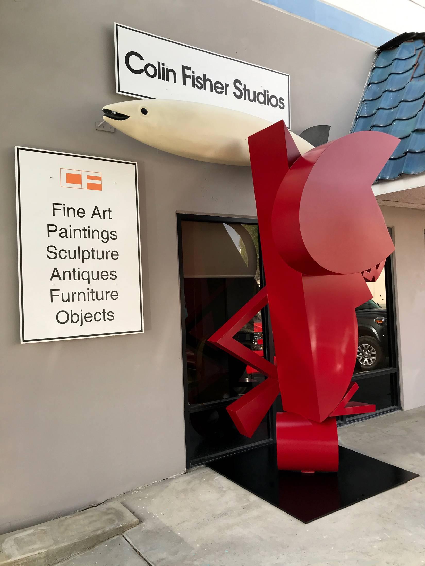 Welded Large Abstract Steel Sculpture Titled 
