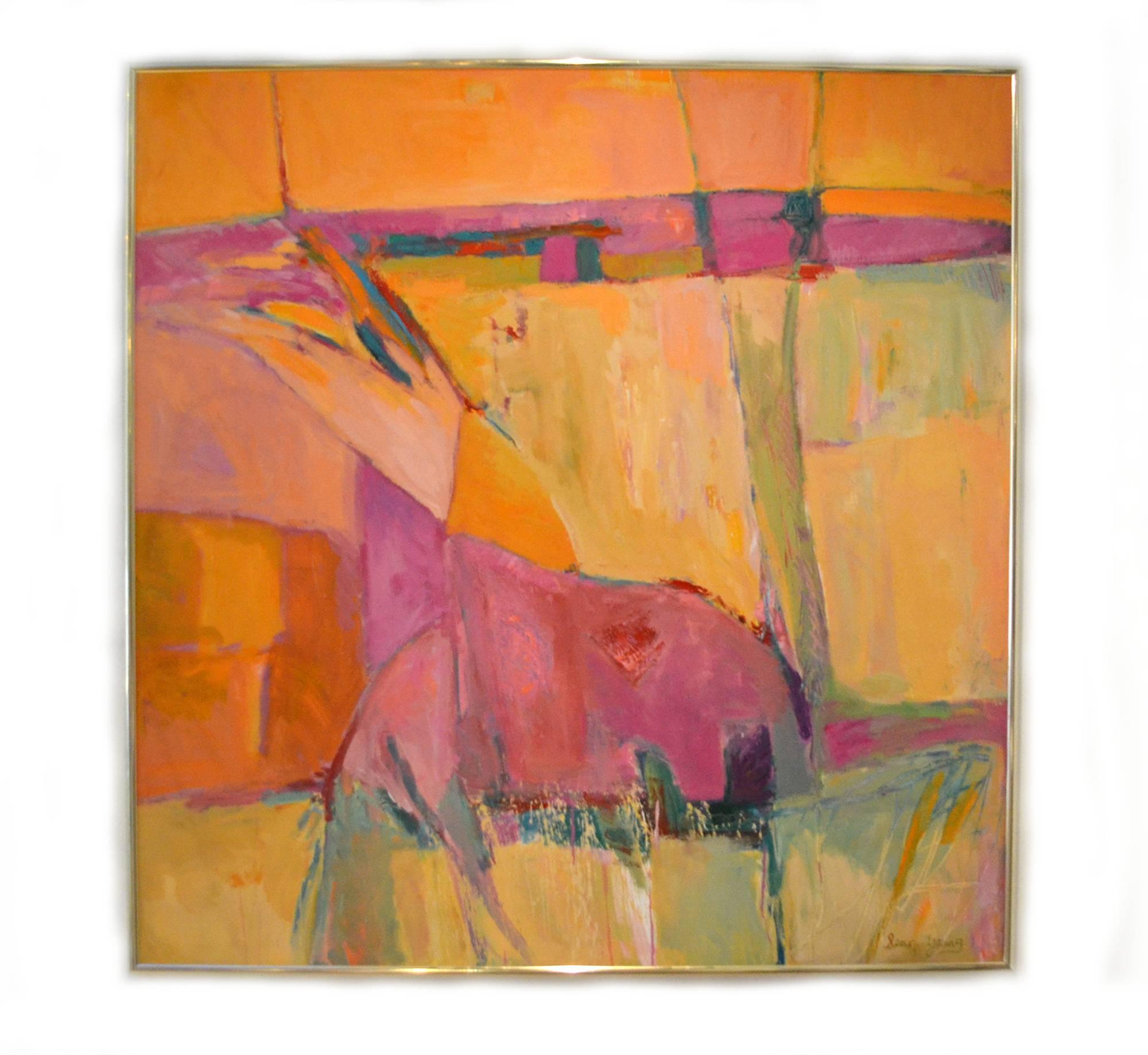 Painted Abstract Expressionist Titled Landscape Series - Spain No. 1 by Sean Young For Sale