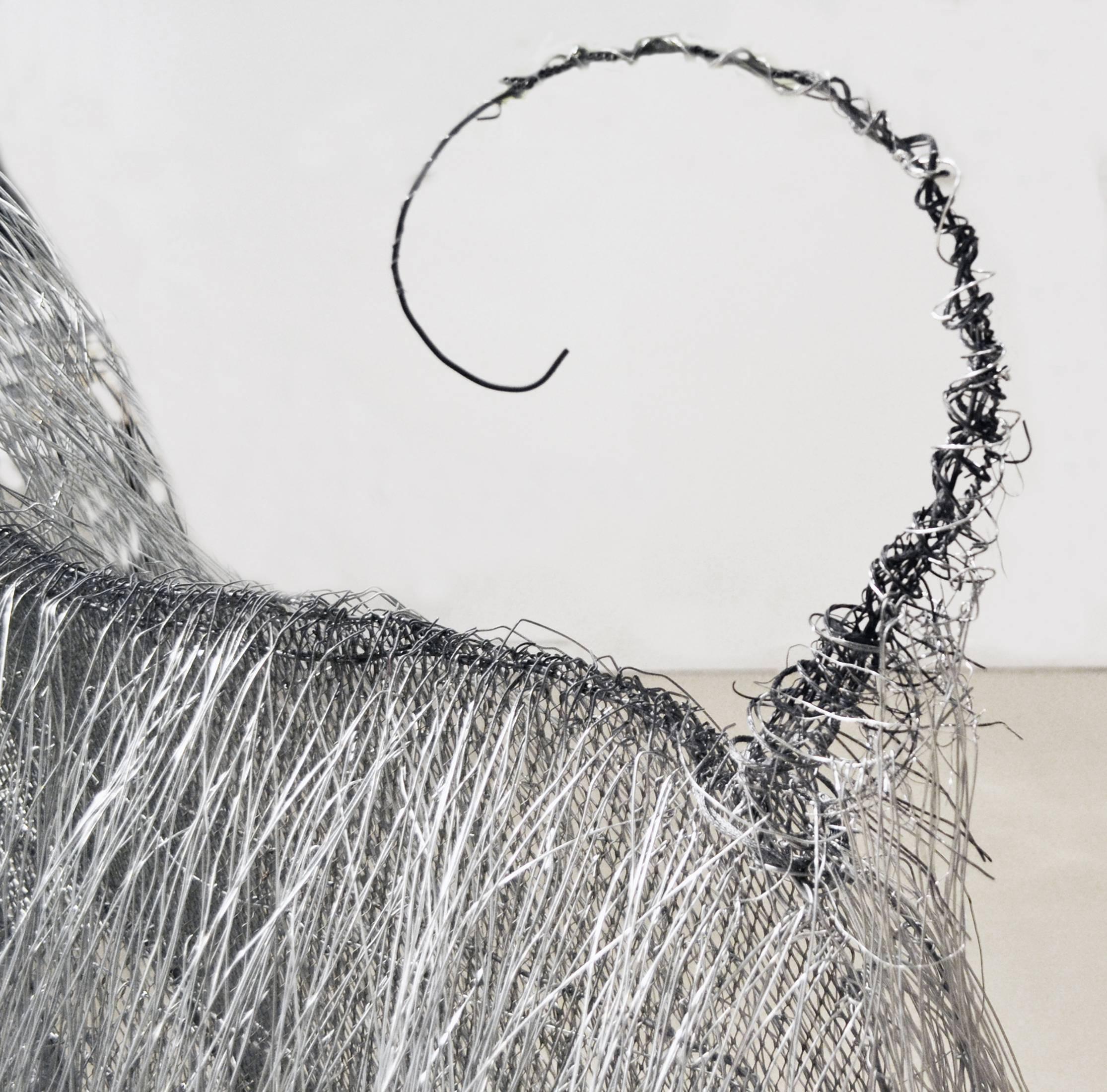 American Large Wire Sculpture of an Afgan Hound by Artist Michael L. Jacques