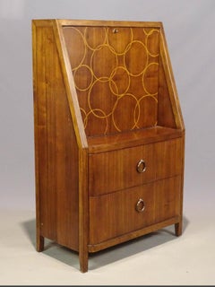 Straordinario mobile bar intarsiato vintage di Drexel Heritage