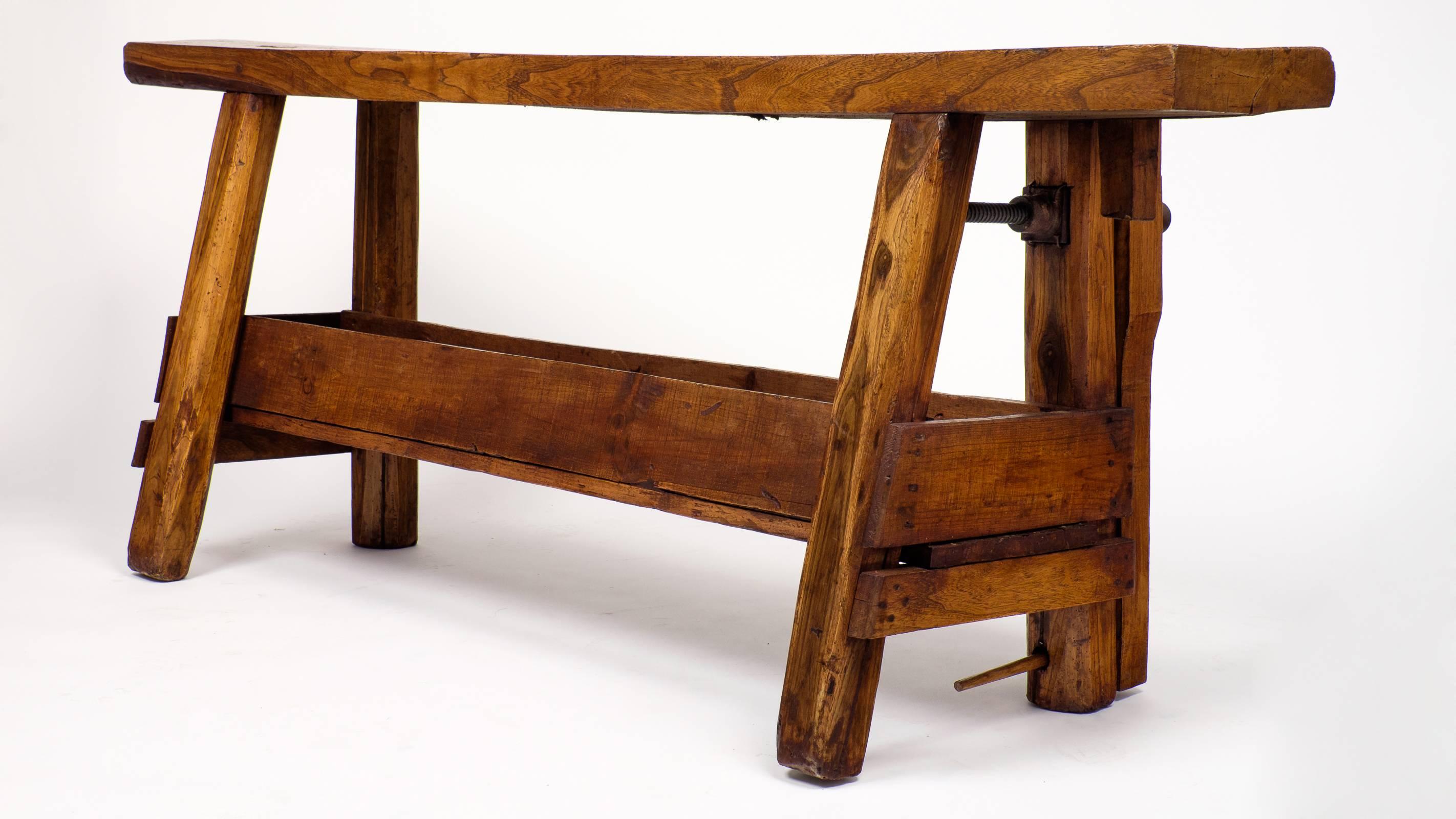 French 19th Century Wooden Carpenter's Workbench 4
