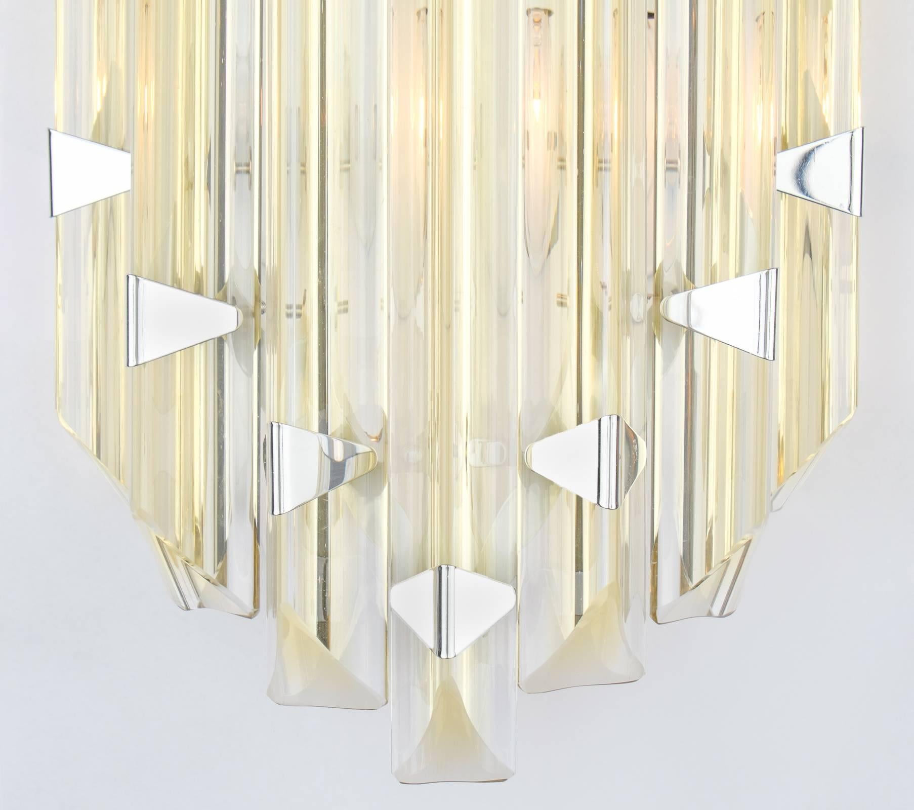 Murano Glass Citron Marquise Sconces in the Style of Venini For Sale 3