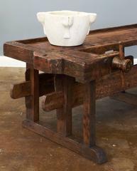 Colossal Antique Alpine Ski Craftsman's Workbench