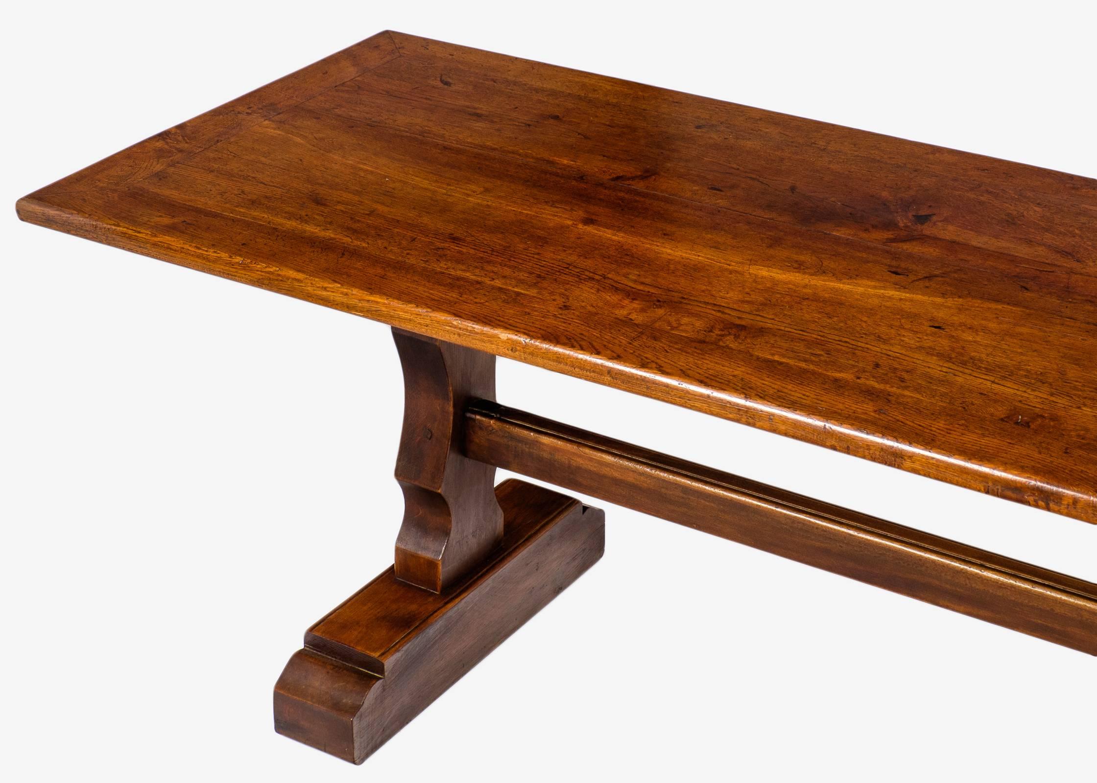 French 19th Century Solid Oak Monastery Table 3