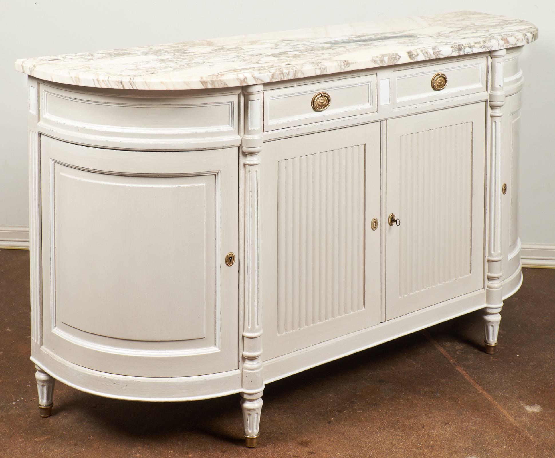 buffet with marble top