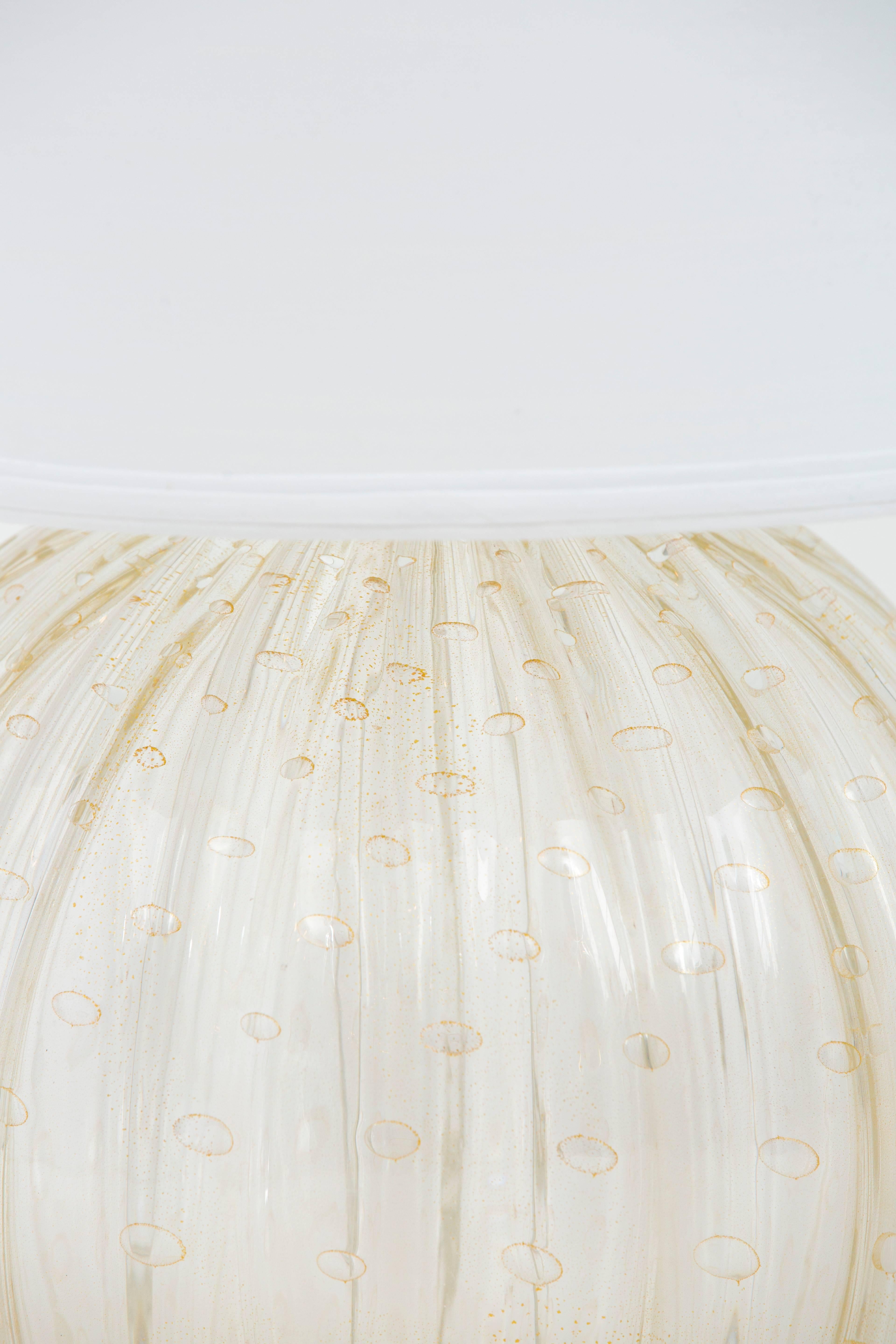Paire de lampes Globe en verre de Murano 