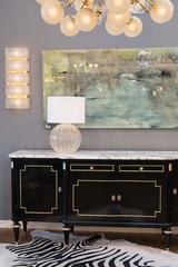 Pair of Murano "Pulegoso" Glass Globe Lamps