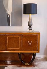 Murano Glass Lucite Base Table Lamp