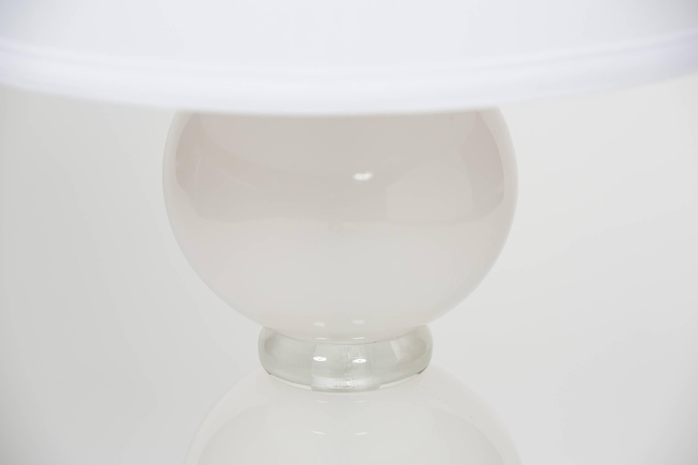 Italian Murano Glass Incamiciato Stacked Ball Table Lamps