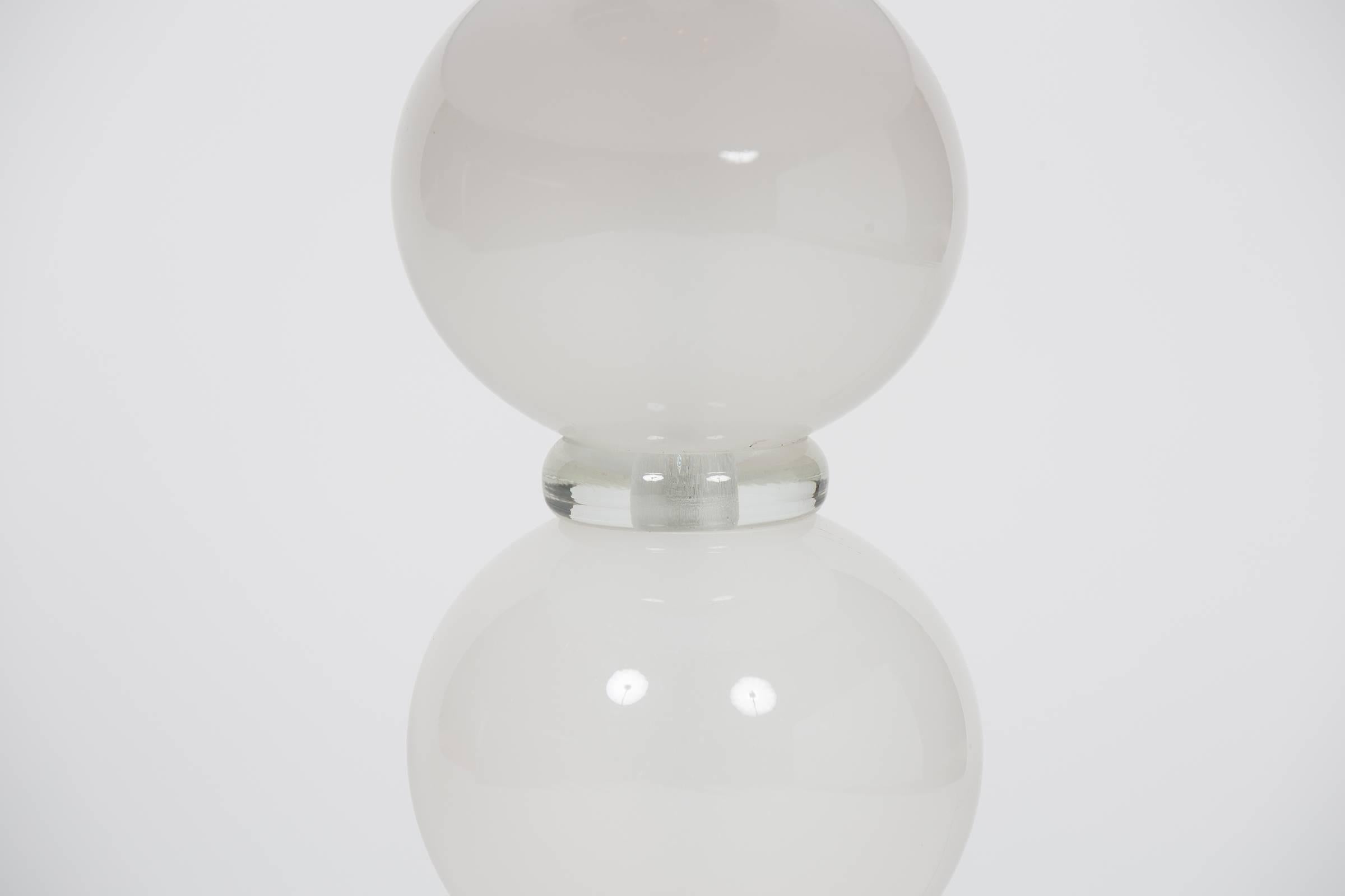 20th Century Murano Glass Incamiciato Stacked Ball Table Lamps