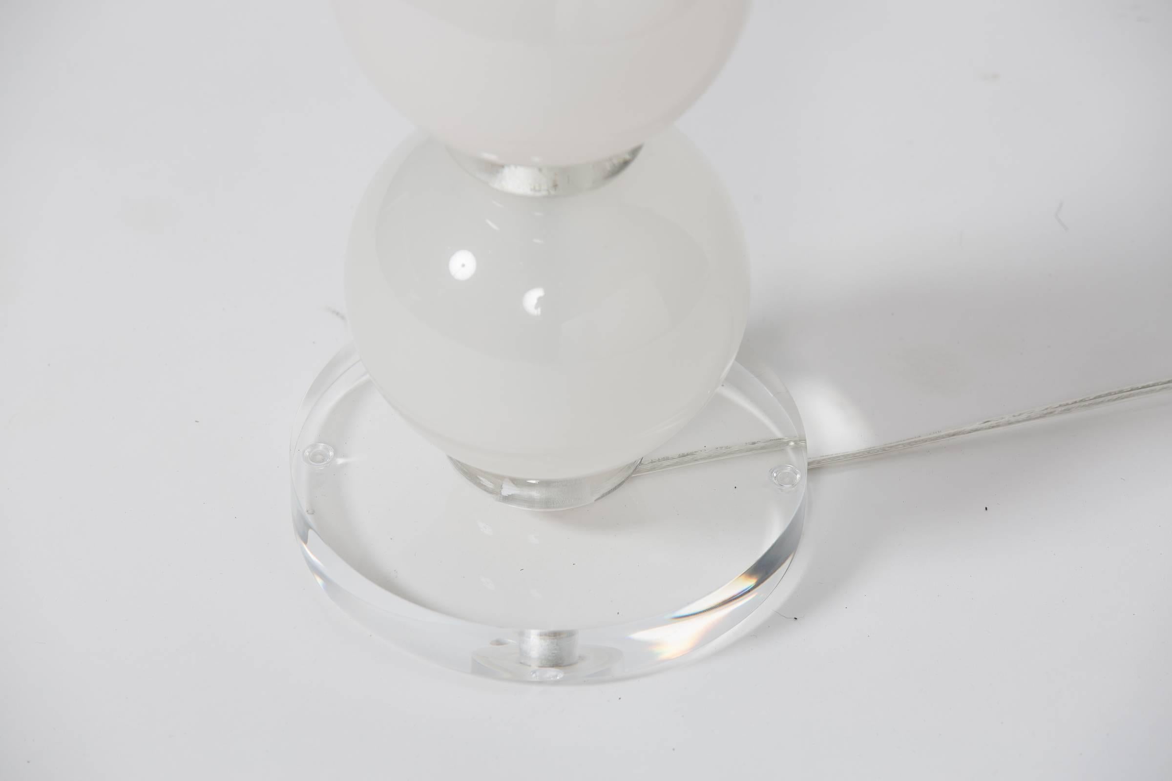 Murano Glass Incamiciato Stacked Ball Table Lamps 4