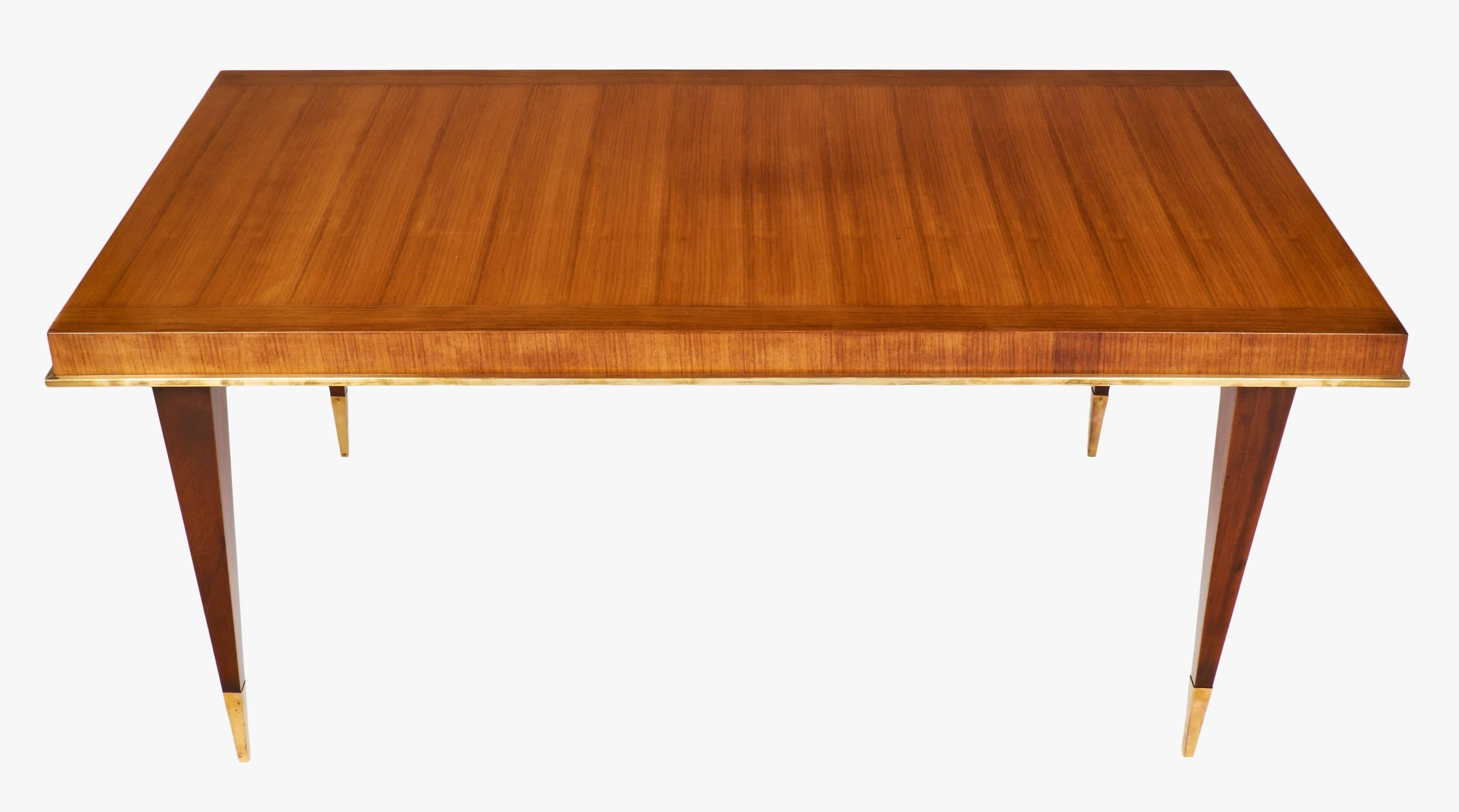 Vintage Rosewood French Dining Table by Chaleyssin In Good Condition In Austin, TX