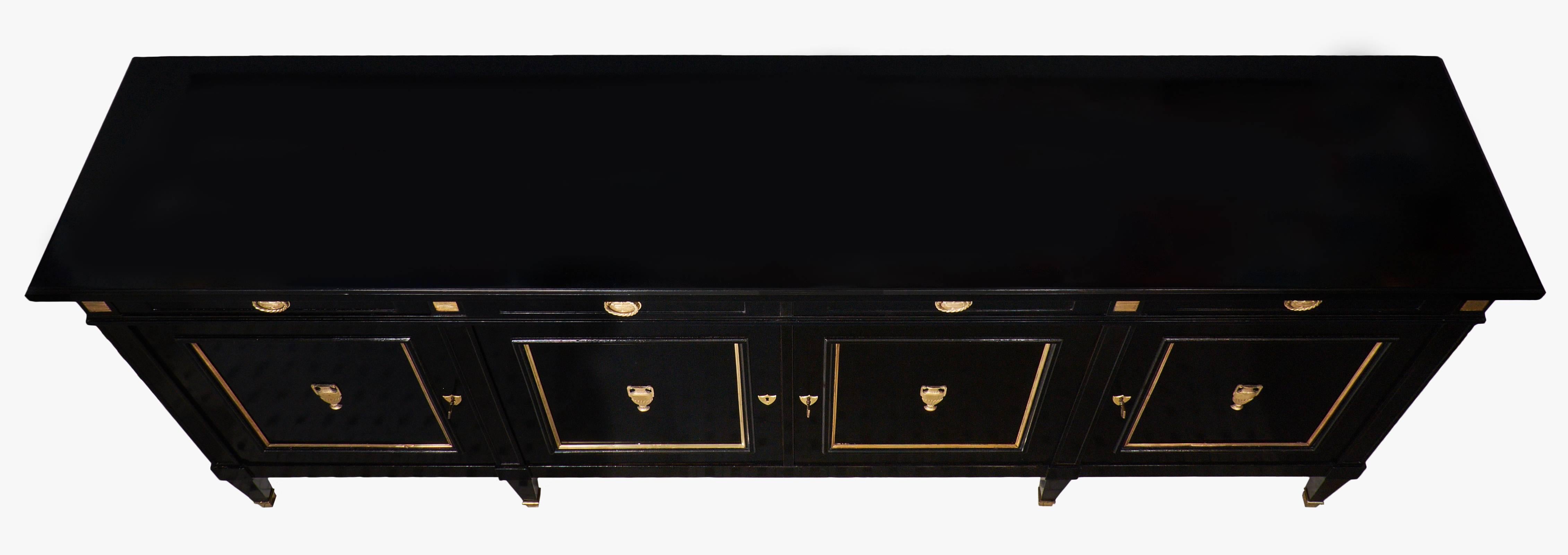 French Antique Directoire Style Large Buffet/Enfilade In Excellent Condition In Austin, TX