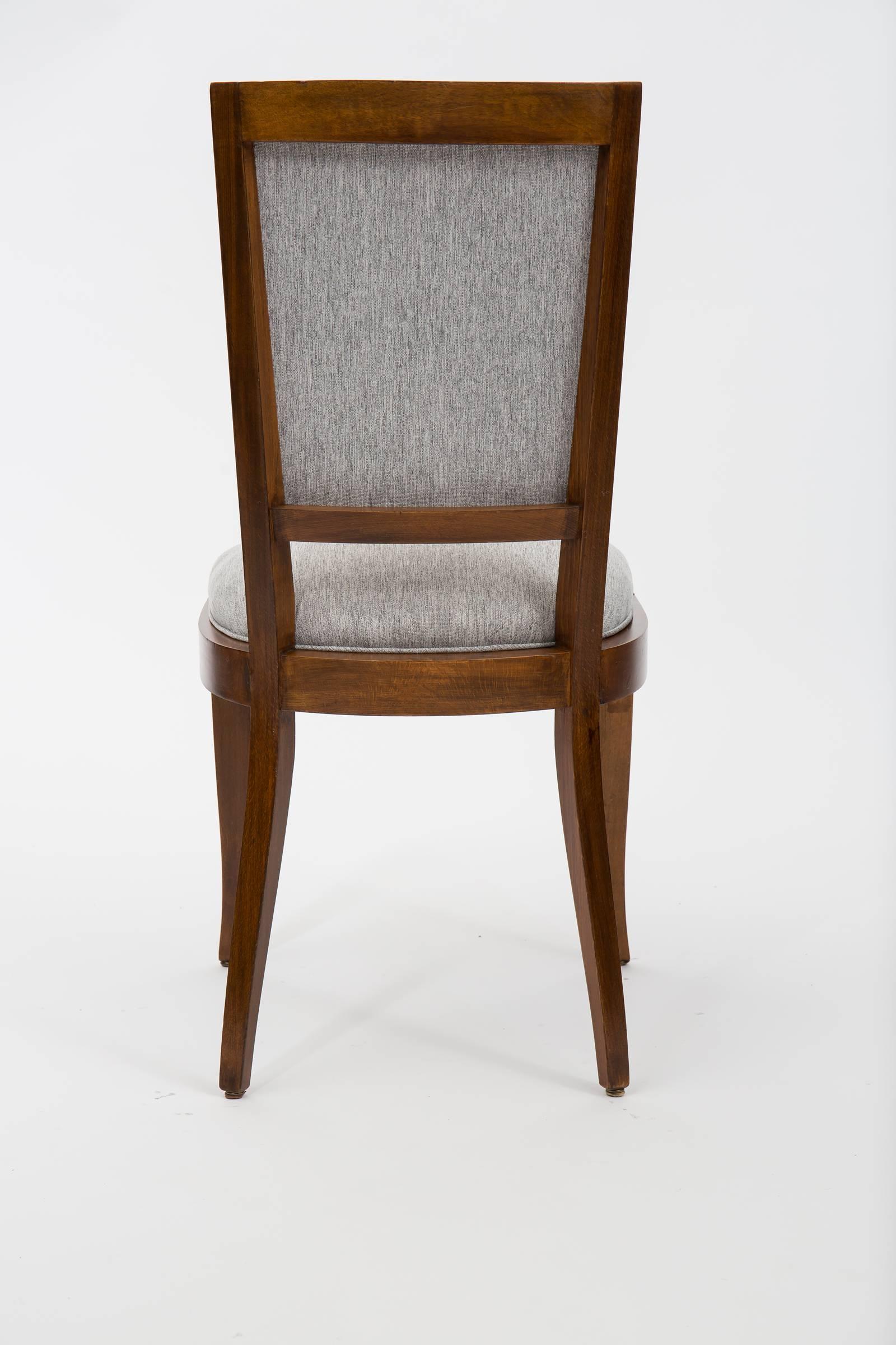 Mid-20th Century Set of Eight Side Chairs by Dominique