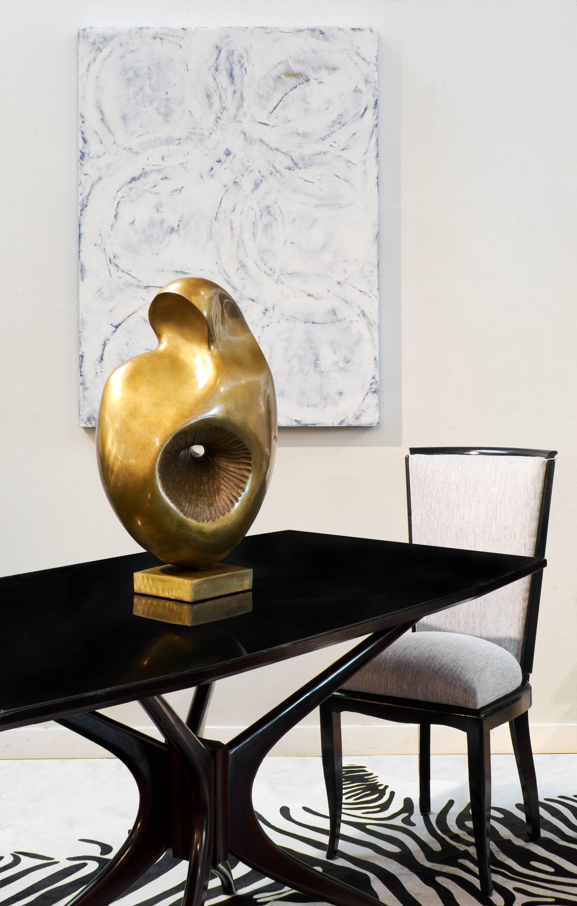 “Demeter” bronze 1/19 by Barbara Serota 1/19.
 Barbara whose work as a sculptor was greatly influenced by Barbara Hepworth, the English sculptor ( 1903-1975 ) is telling us about about her life as an artist and the time when Demeter was