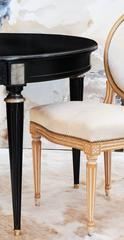 French Louis XVI Style Round Dining Table