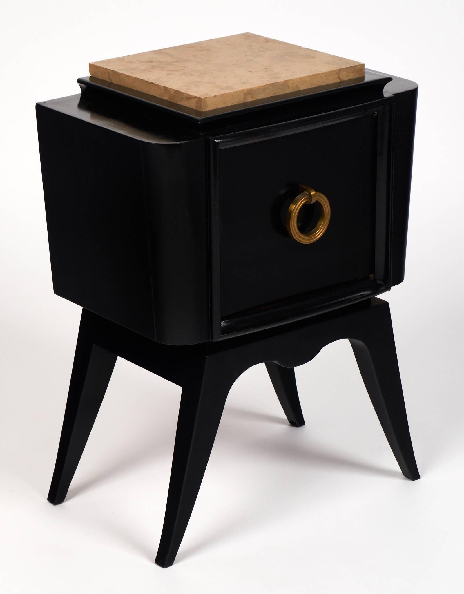 Art Deco Pair of Nightstands in the Manner of André Arbus In Good Condition In Austin, TX