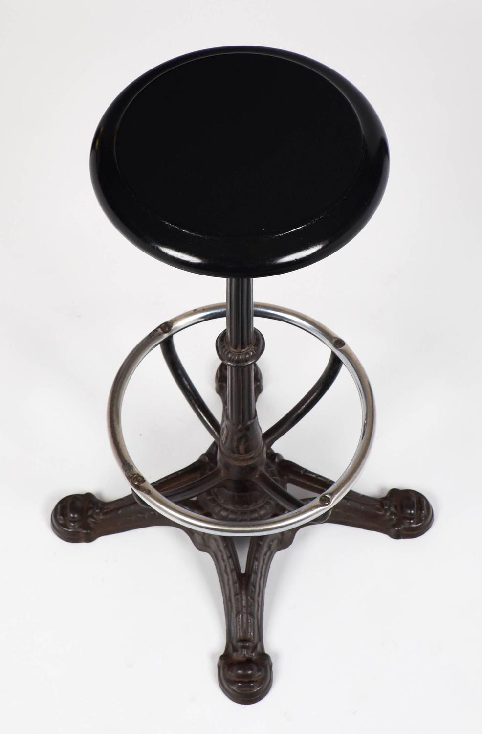 French Art Nouveau Bar Stool For Sale at 1stdibs
