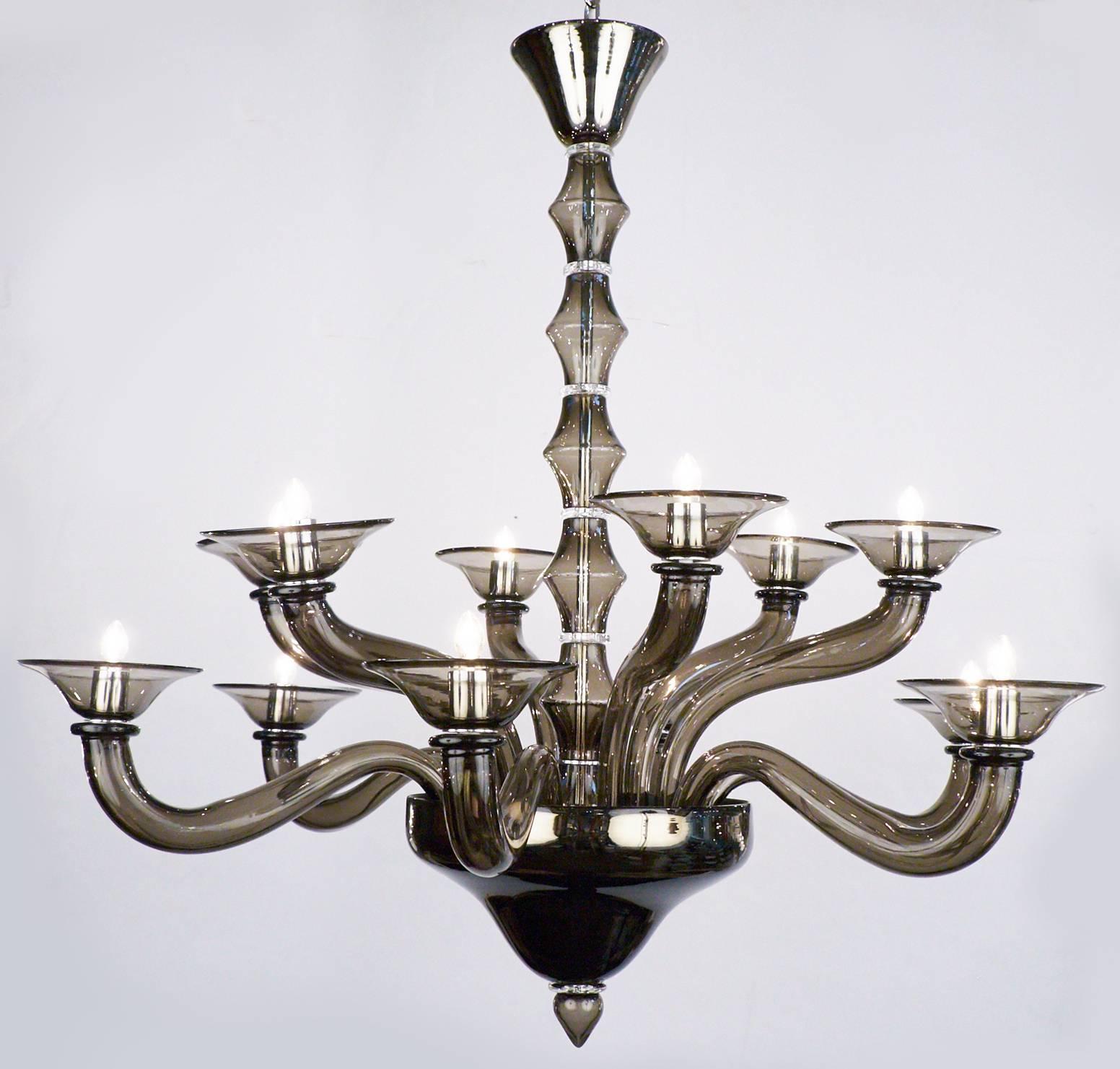 smoked glass chandelier