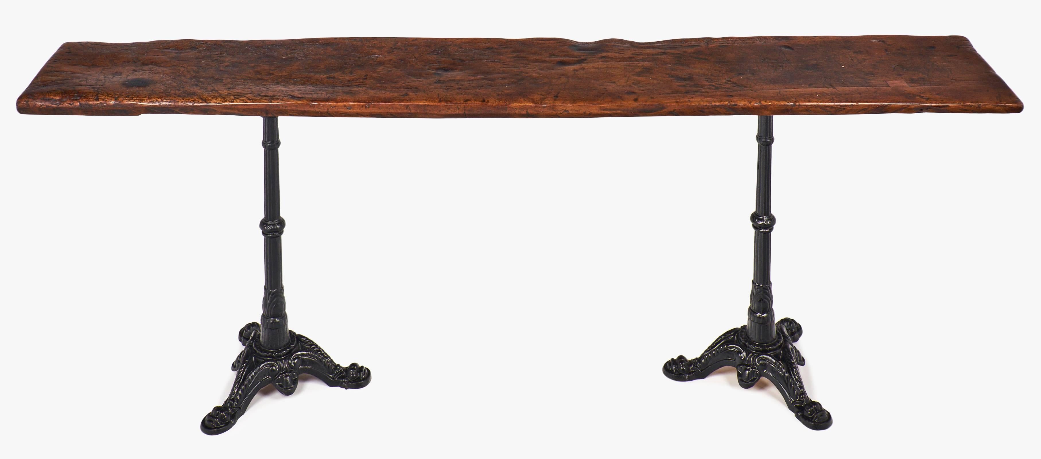 French 17th Century Walnut Top Console Table