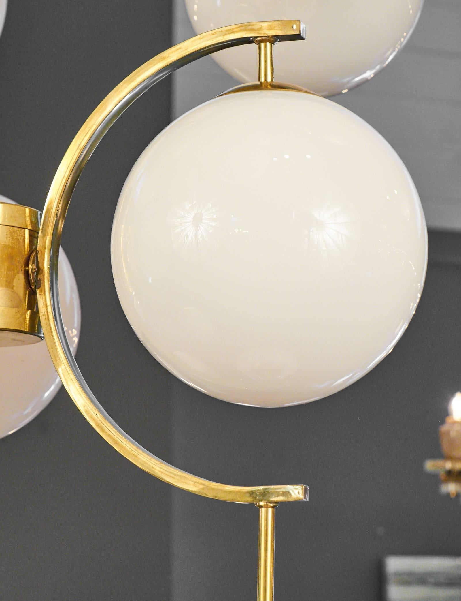 Italian Mid-Century Style Modern Murano Glass Globe Chandelier