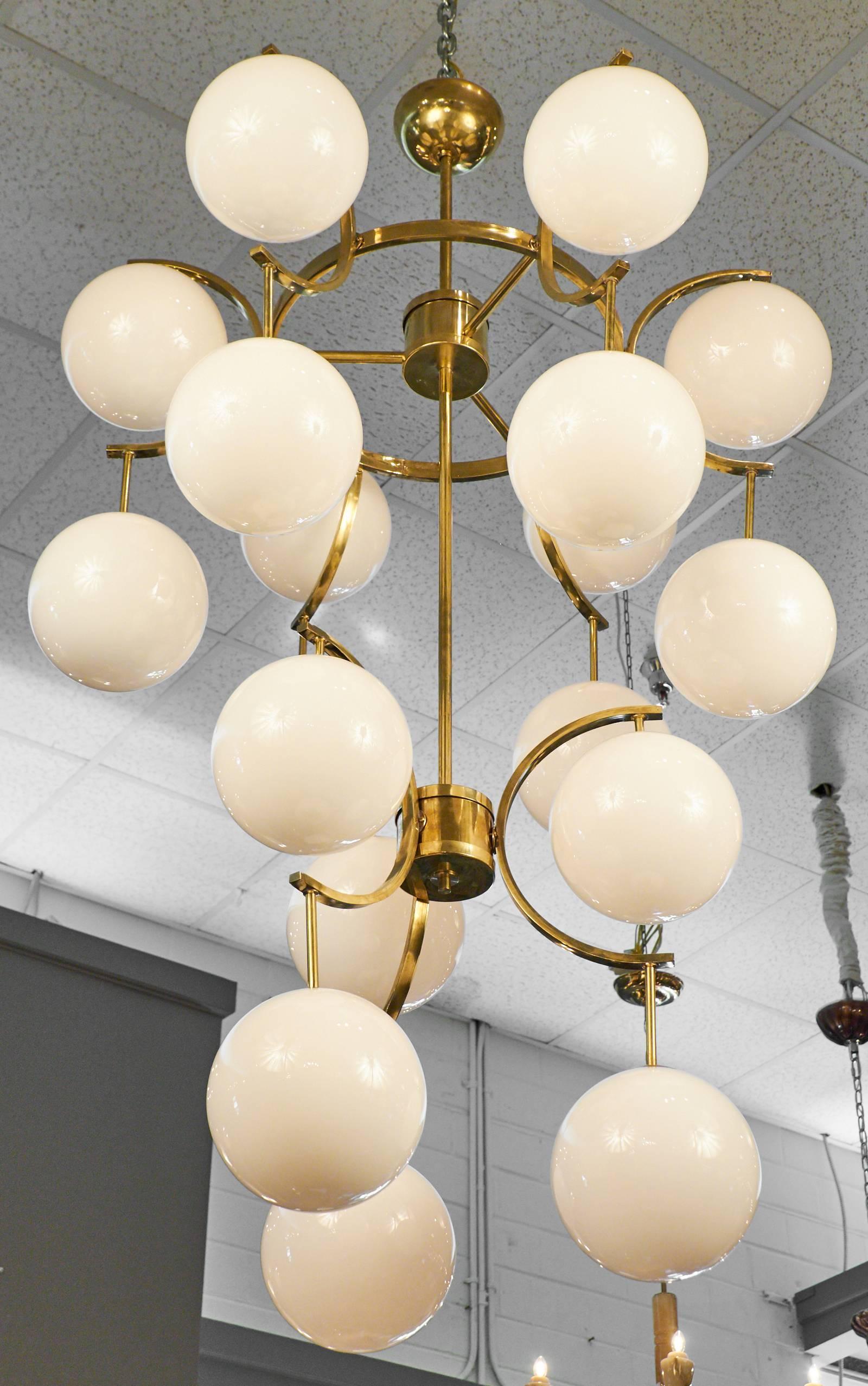 modern globe chandelier