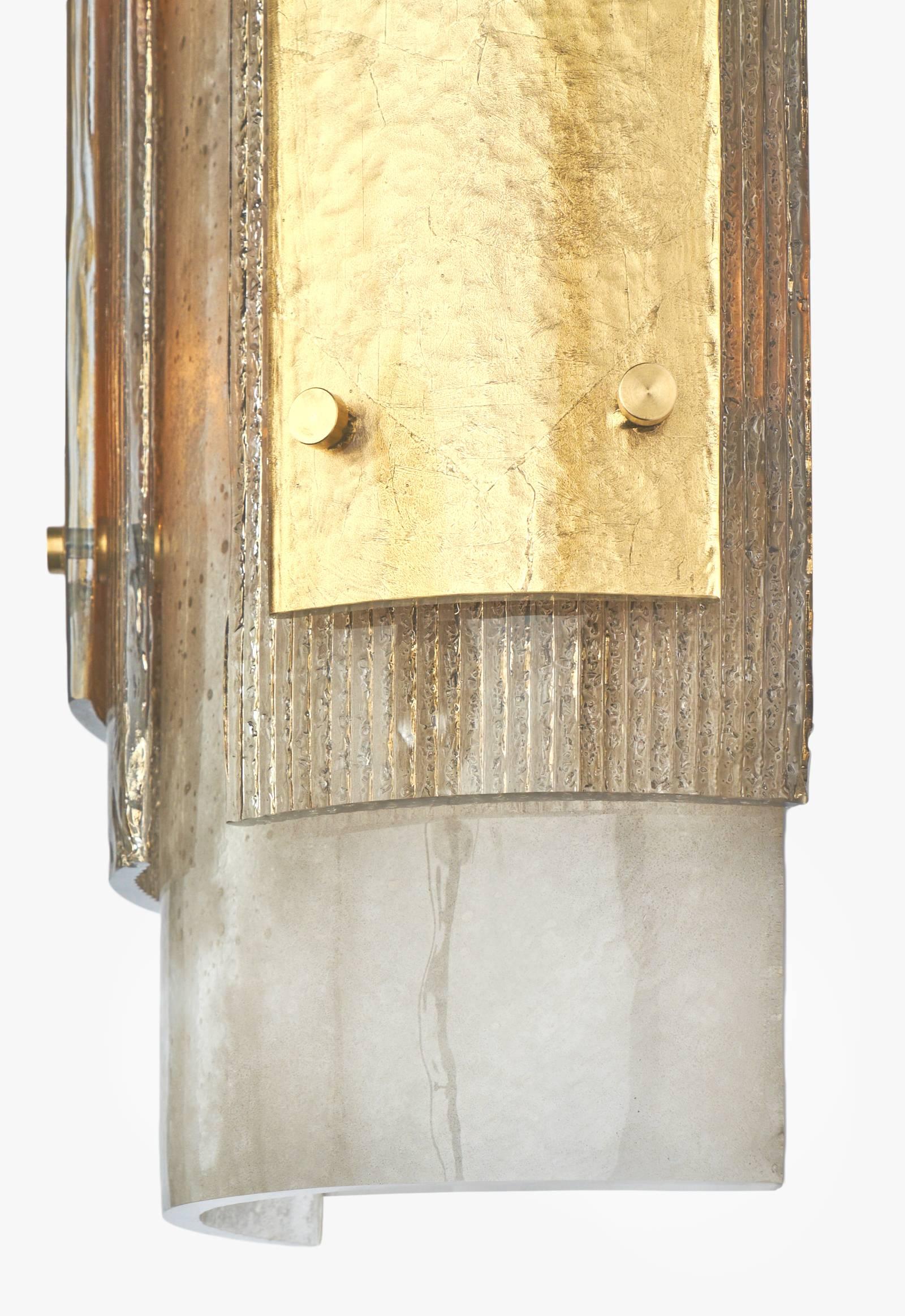 Pair of Italian Art Deco Murano Glass Sconces For Sale 1