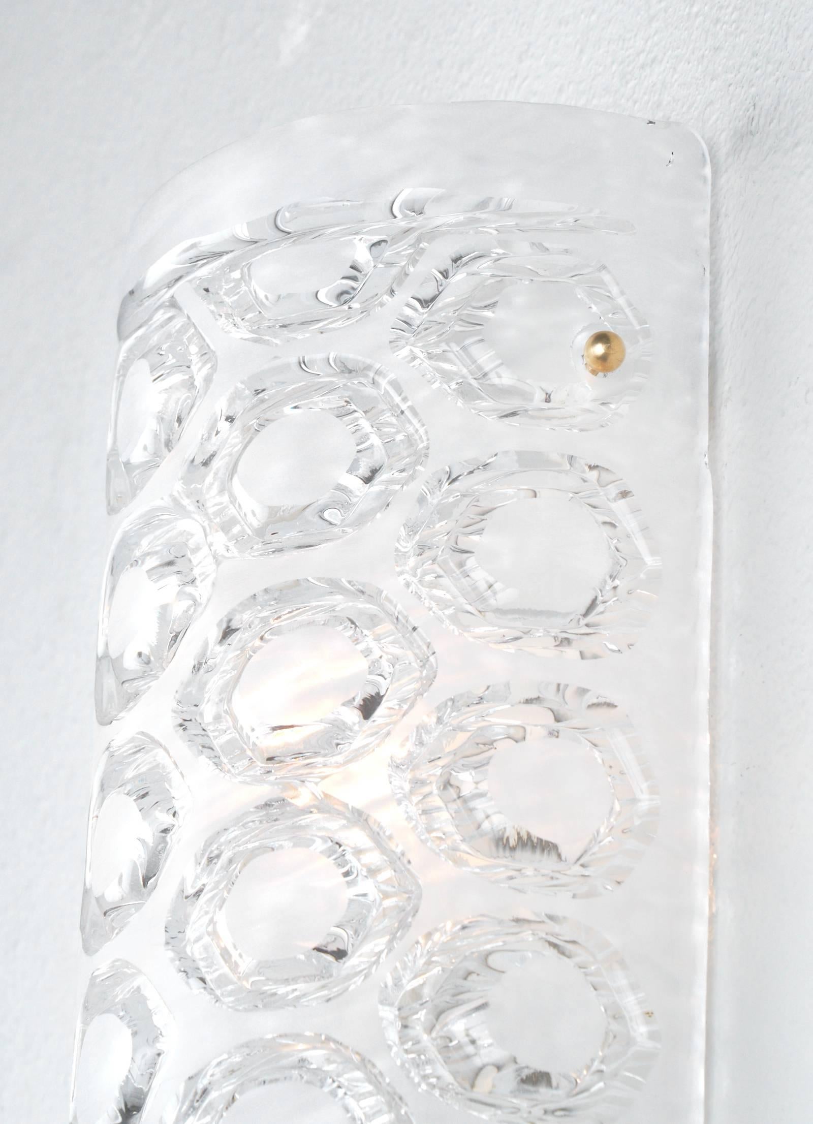 Art Glass Pair of Modernist Italian Murano Sconces For Sale