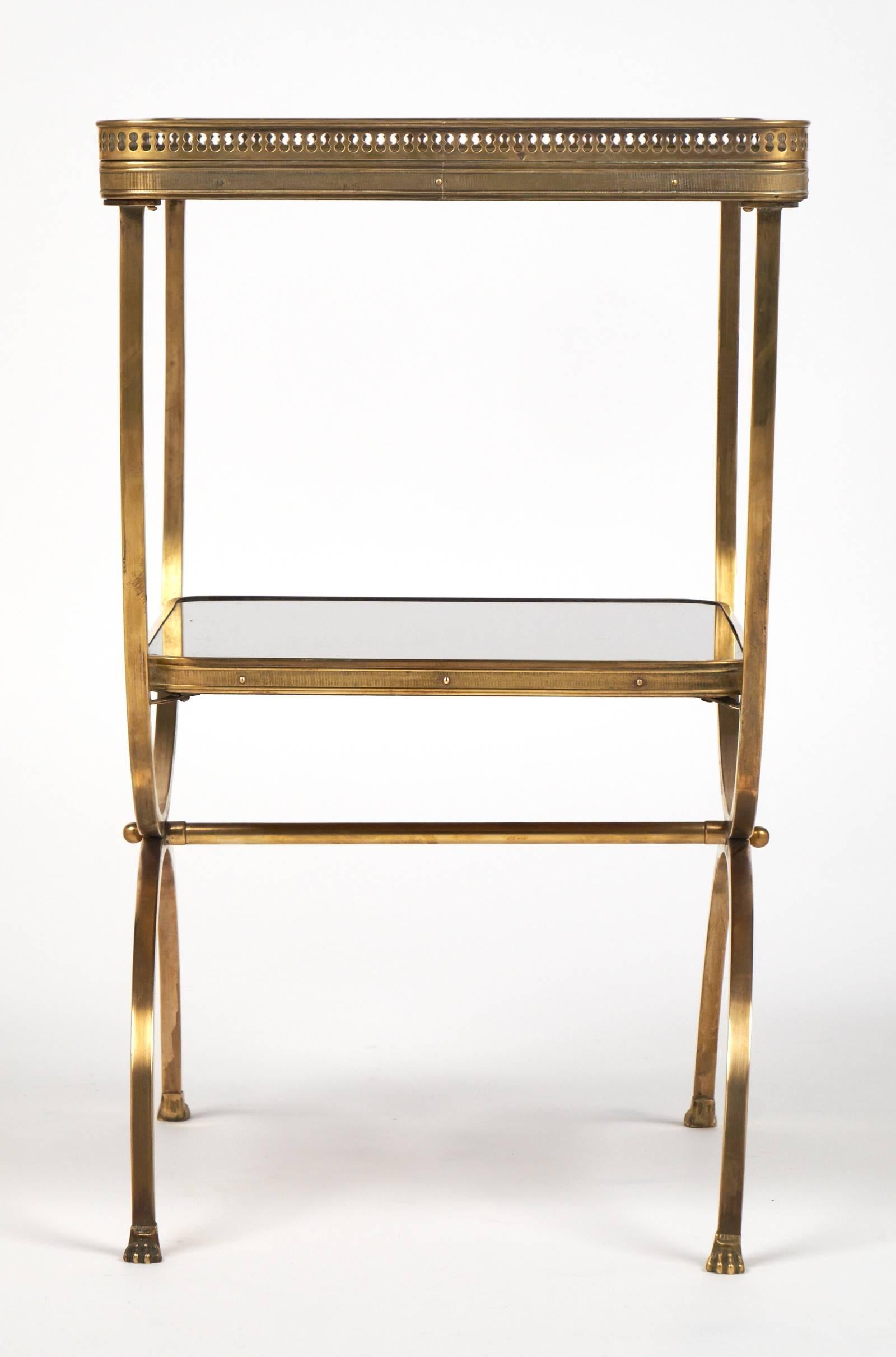 antique brass side table