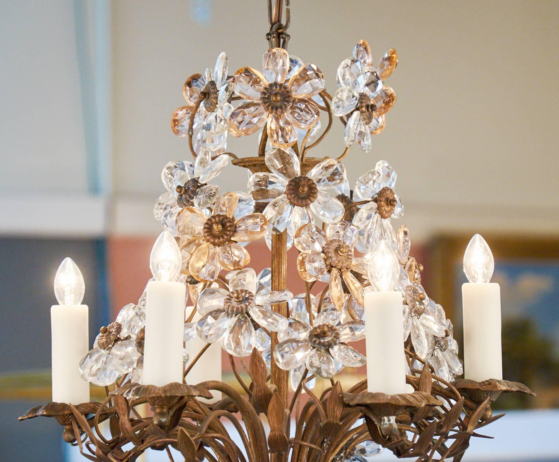 Mid-20th Century French Vintage Maison Baguès Chandelier