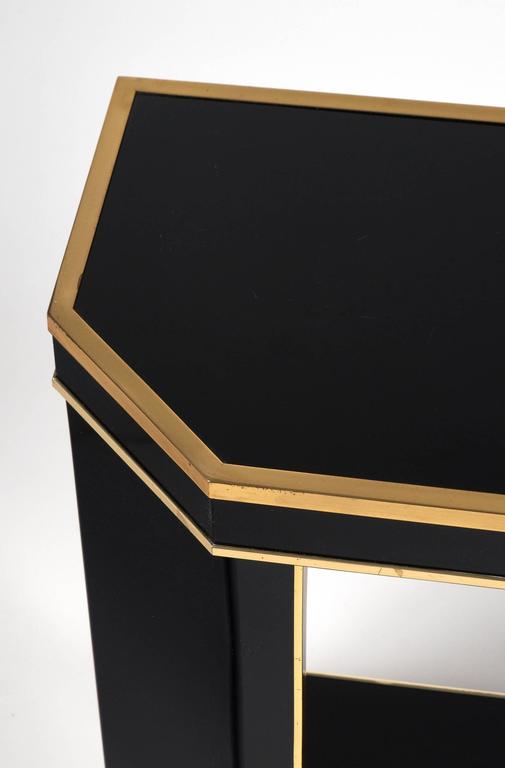 French Vintage 1960s Black Lucite and Brass Console Table at 1stDibs ...