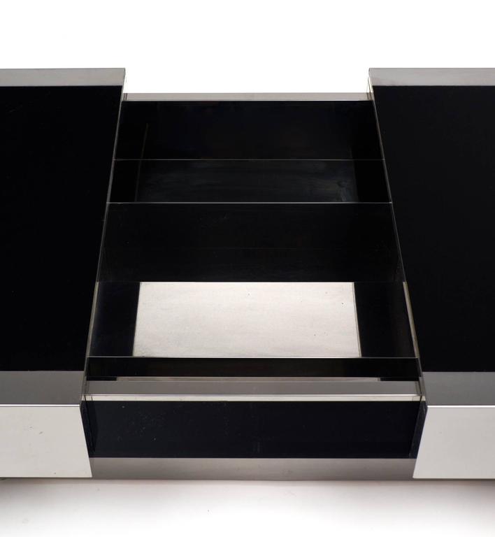 Vintage Extendable Coffee Table Dry Bar by Willy Rizzo at 1stDibs