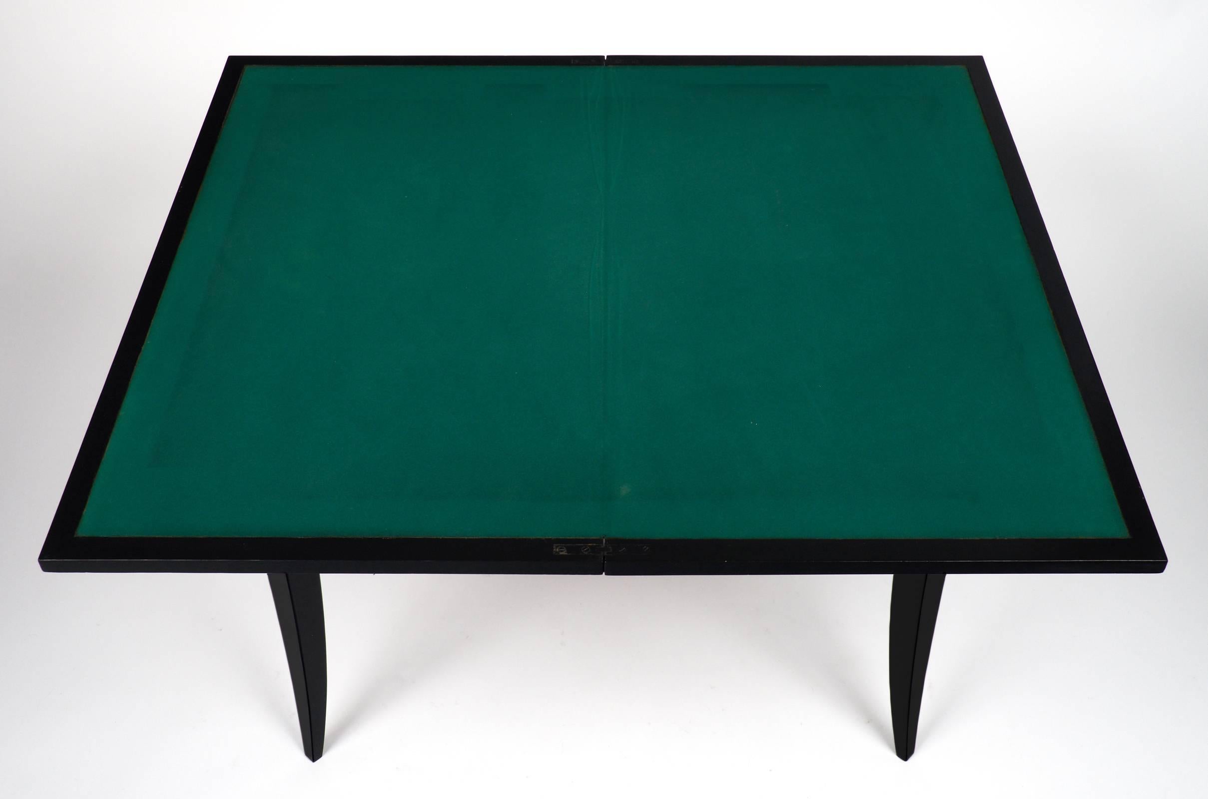 Ebonized Vintage Game Table in the Manner of Andre Arbus