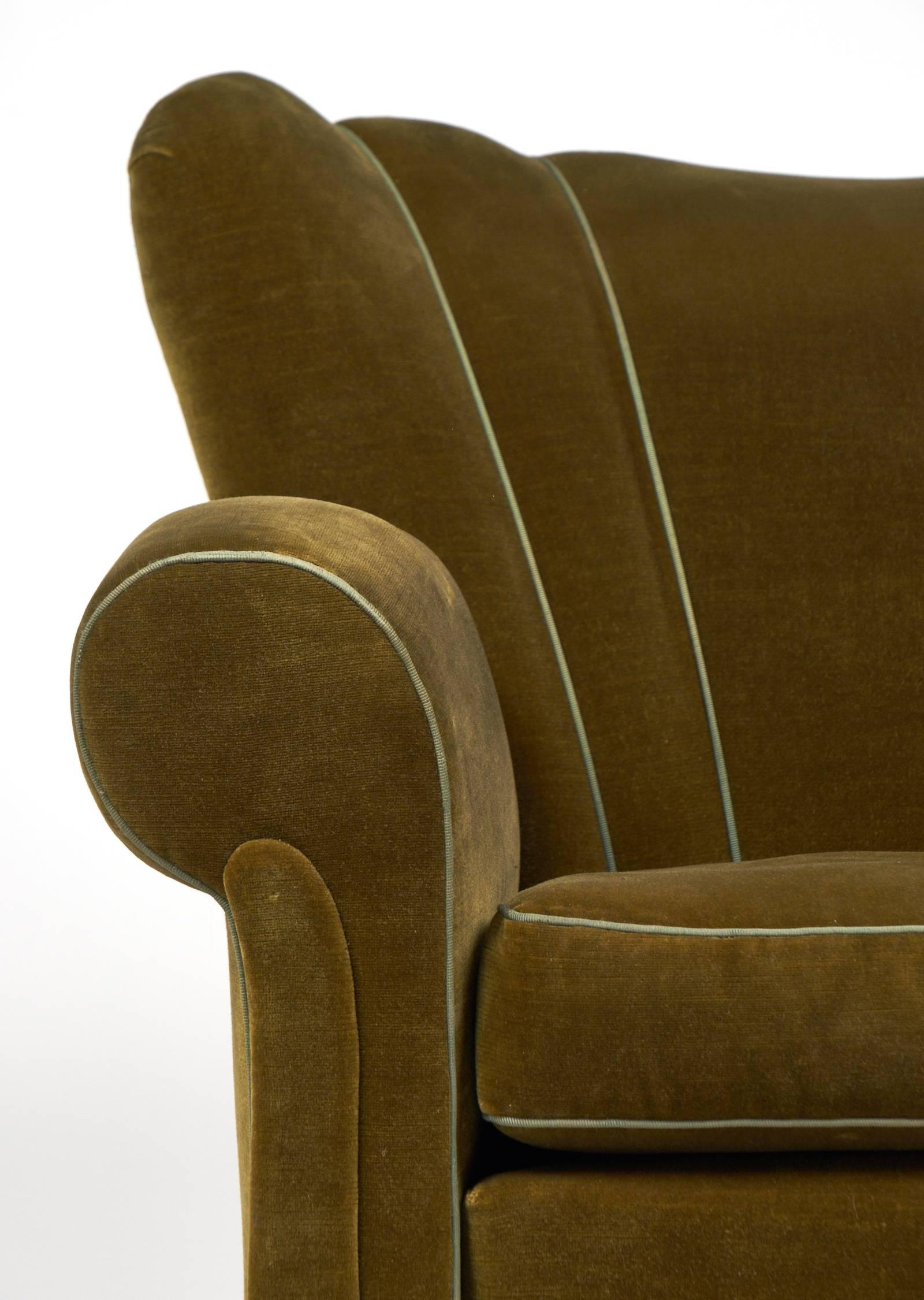Upholstery Italian Armchairs in the Manner of Paolo Buffa