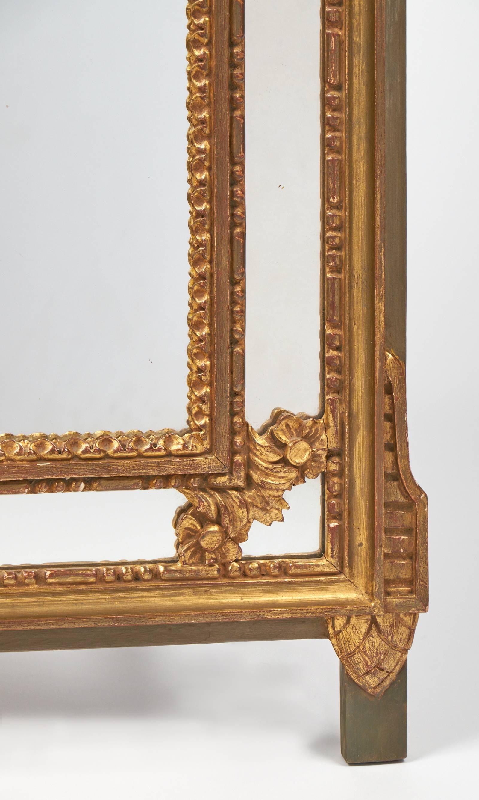 French Louis XVI Gold Leaf Mirror 2