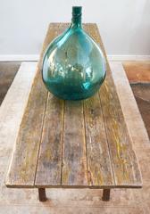 Antique French Wine Green Glass Bottle