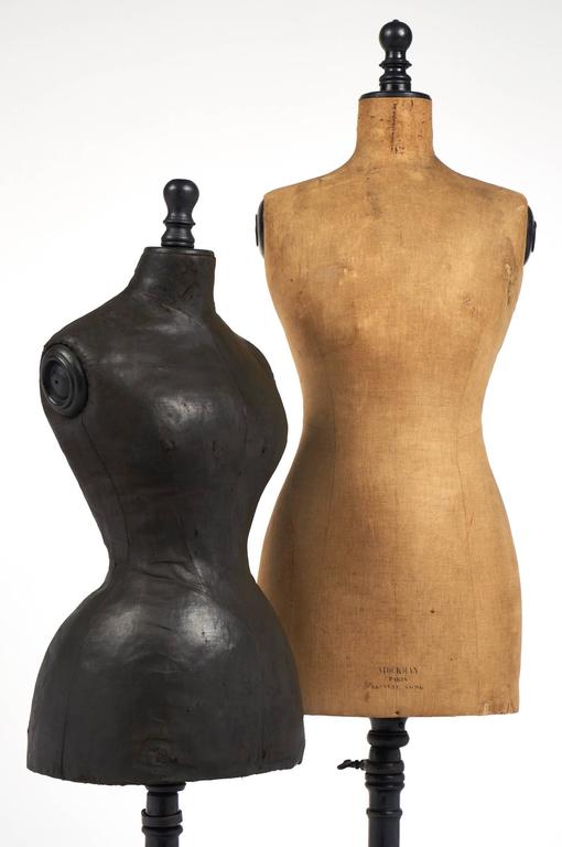 Two French Antique Adjustable Dressmaker Mannequins at 1stDibs