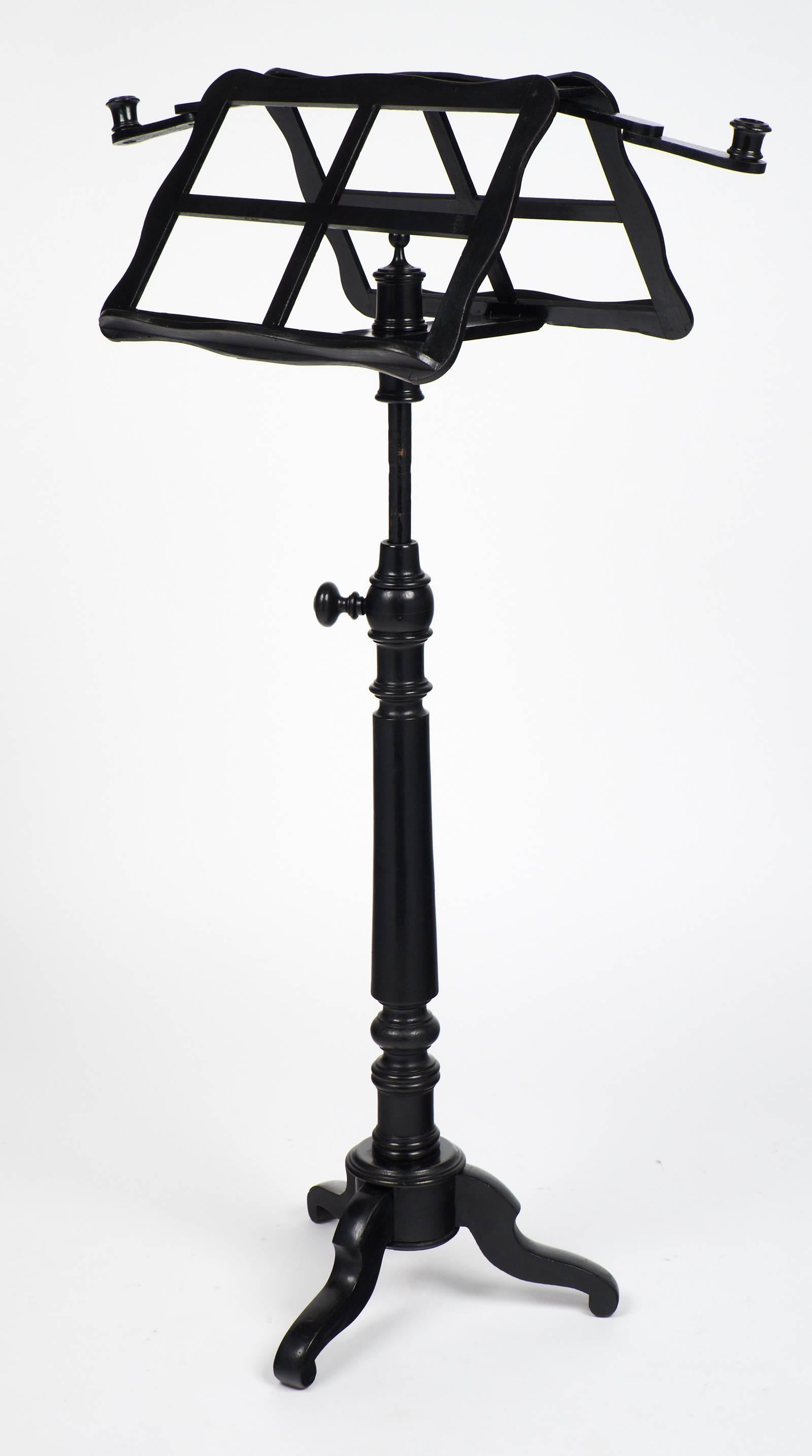 Ebonized French Antique Louis Philippe Music Stand Lectern