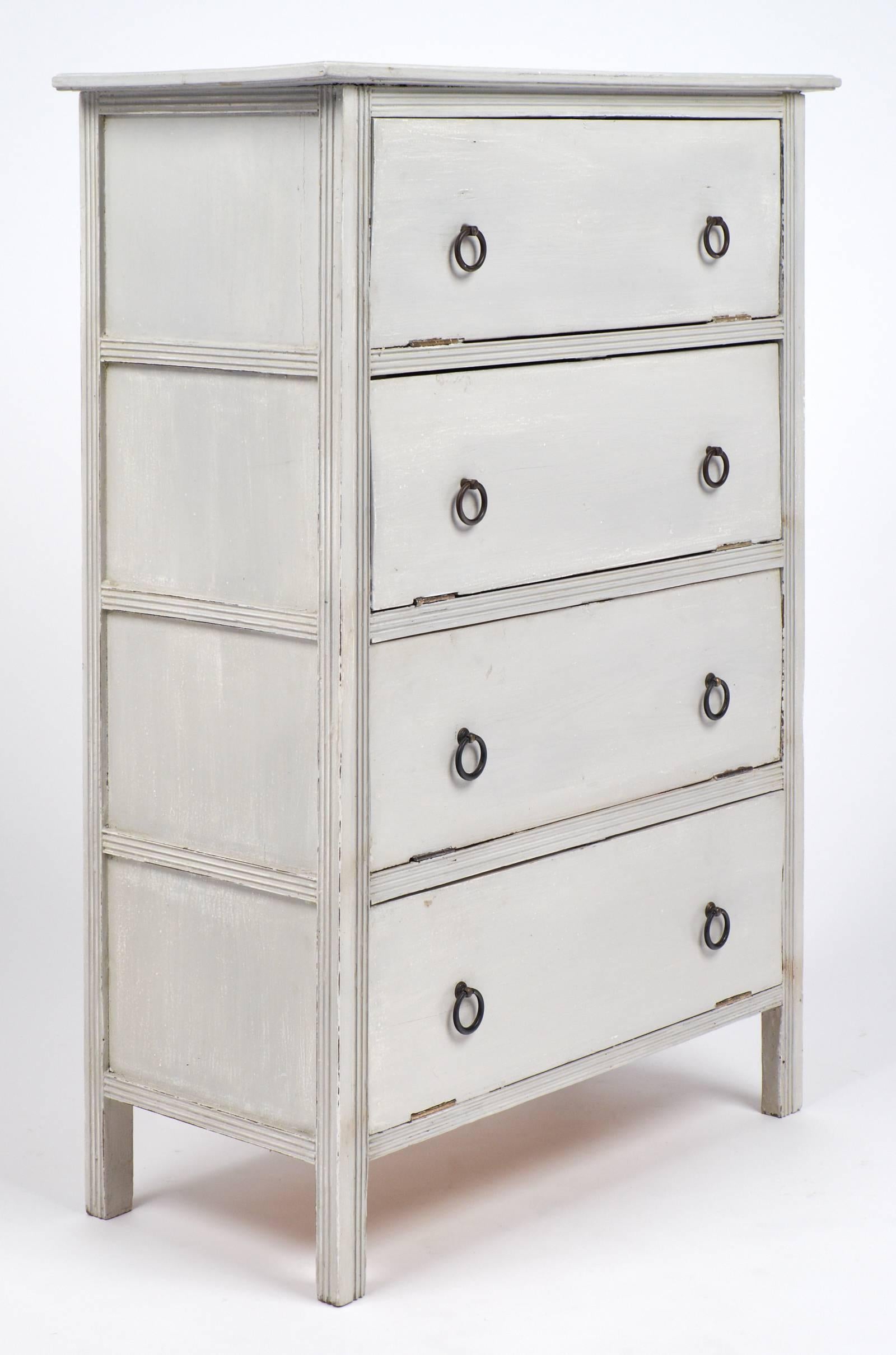 Napoleon III French Antique Painted Filing Cabinet