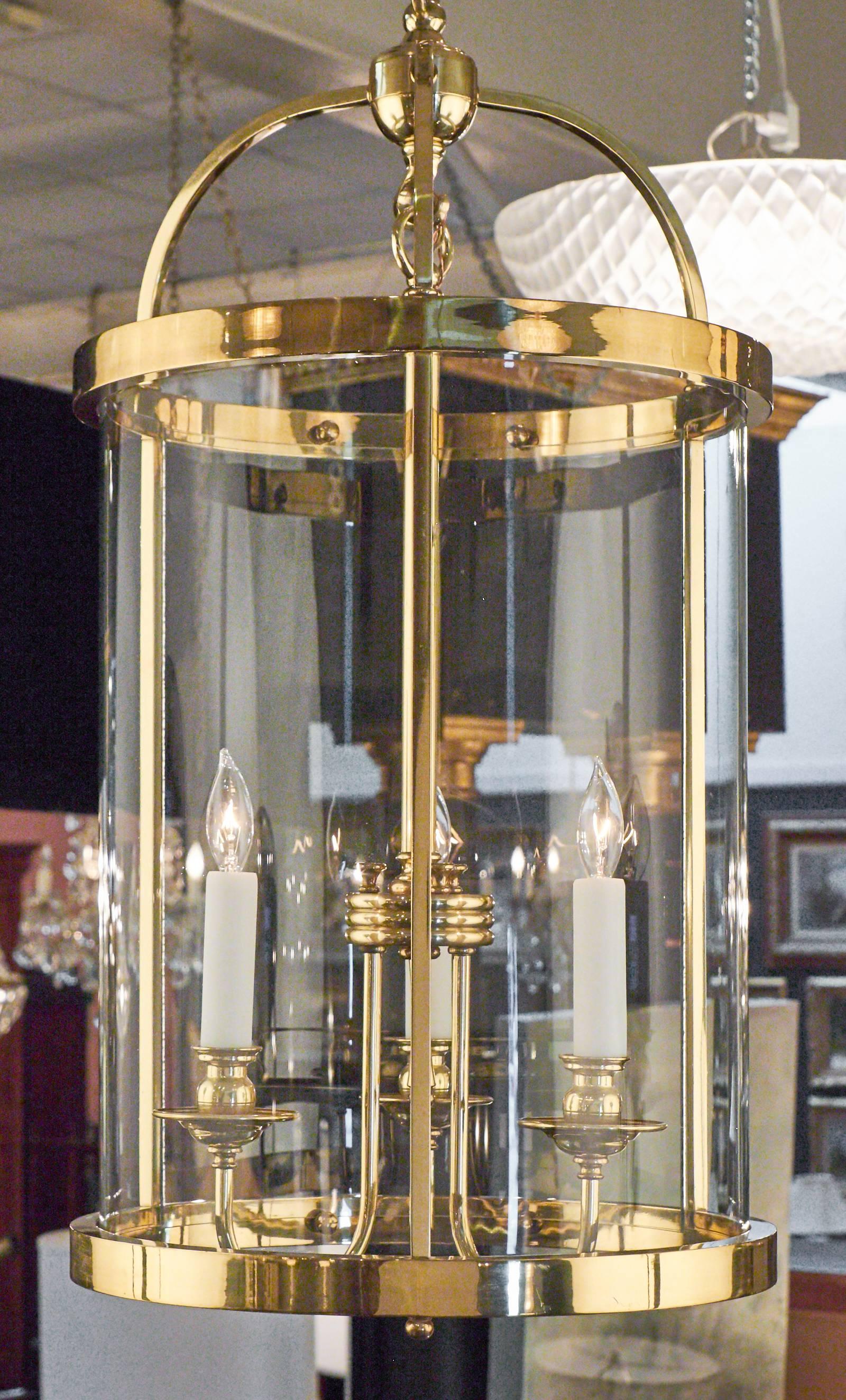 French Vintage Oversized Brass Lantern 2